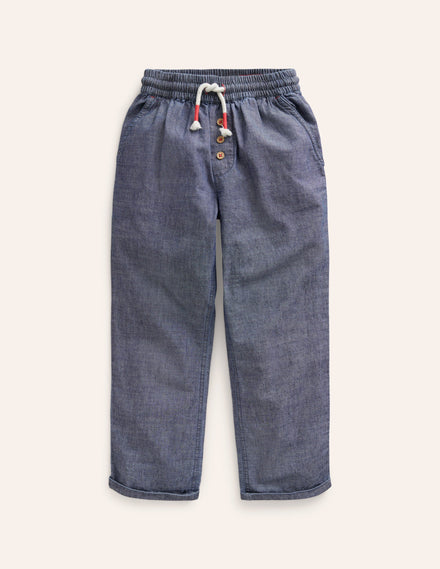 Sommerhose zum Hineinschlüpfen-Medium Chambray