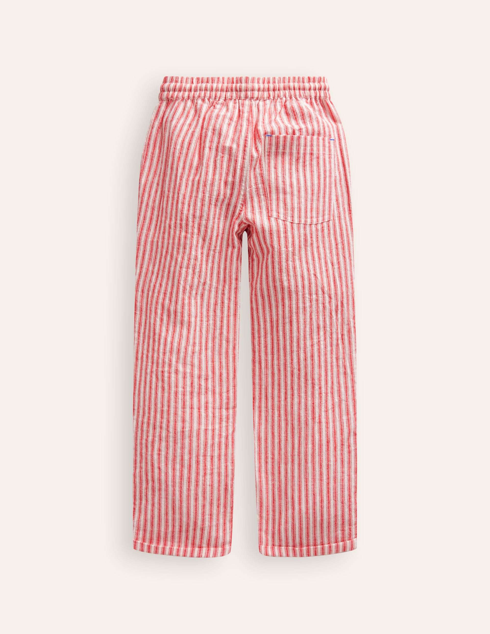 Sommerhose zum Hineinschlüpfen-Erdbeerkuchenrot Drillich - Image 2