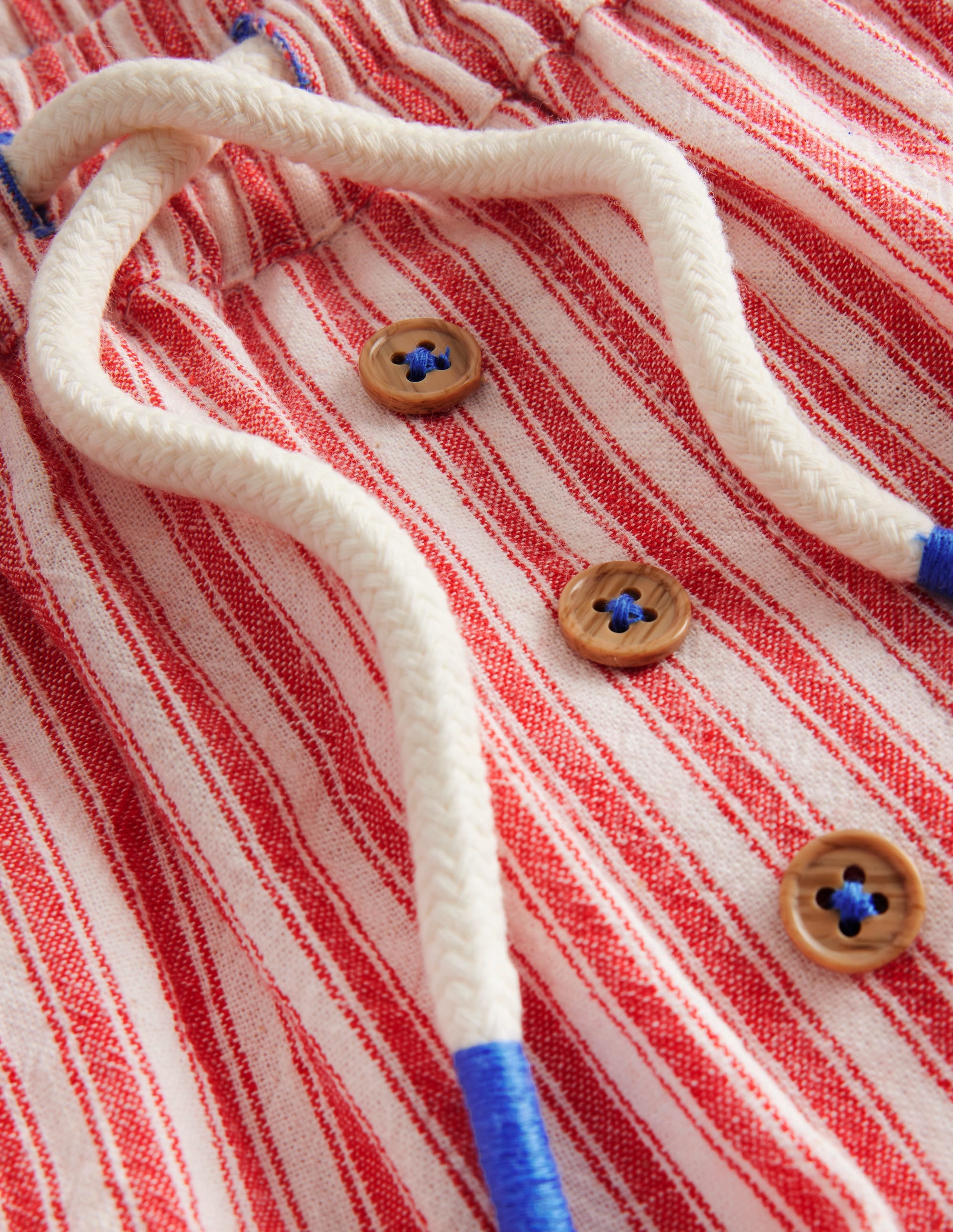 Sommerhose zum Hineinschlüpfen-Erdbeerkuchenrot Drillich - Image 3