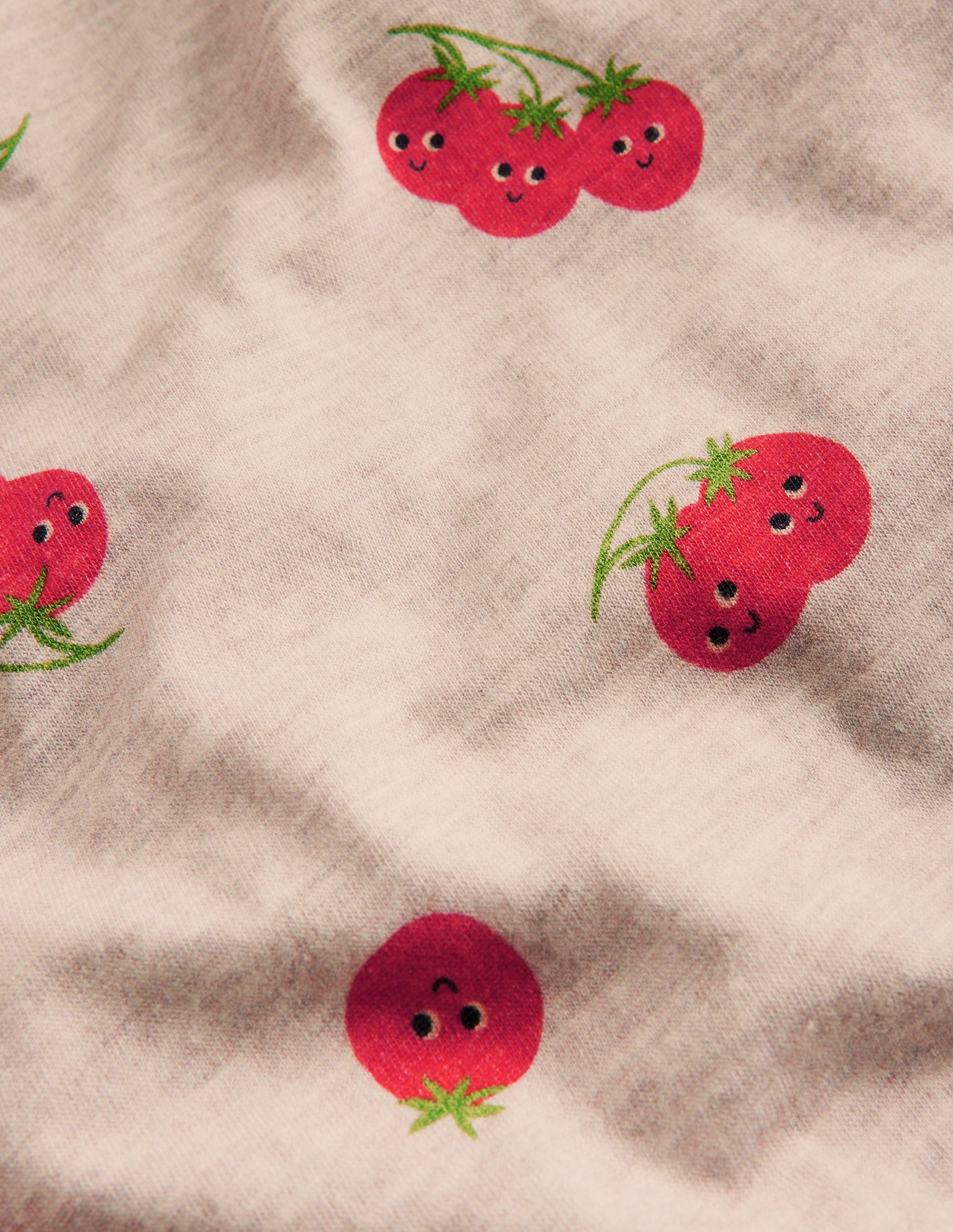 T-shirt à imprimé intégral-Tomates avoine chiné-3