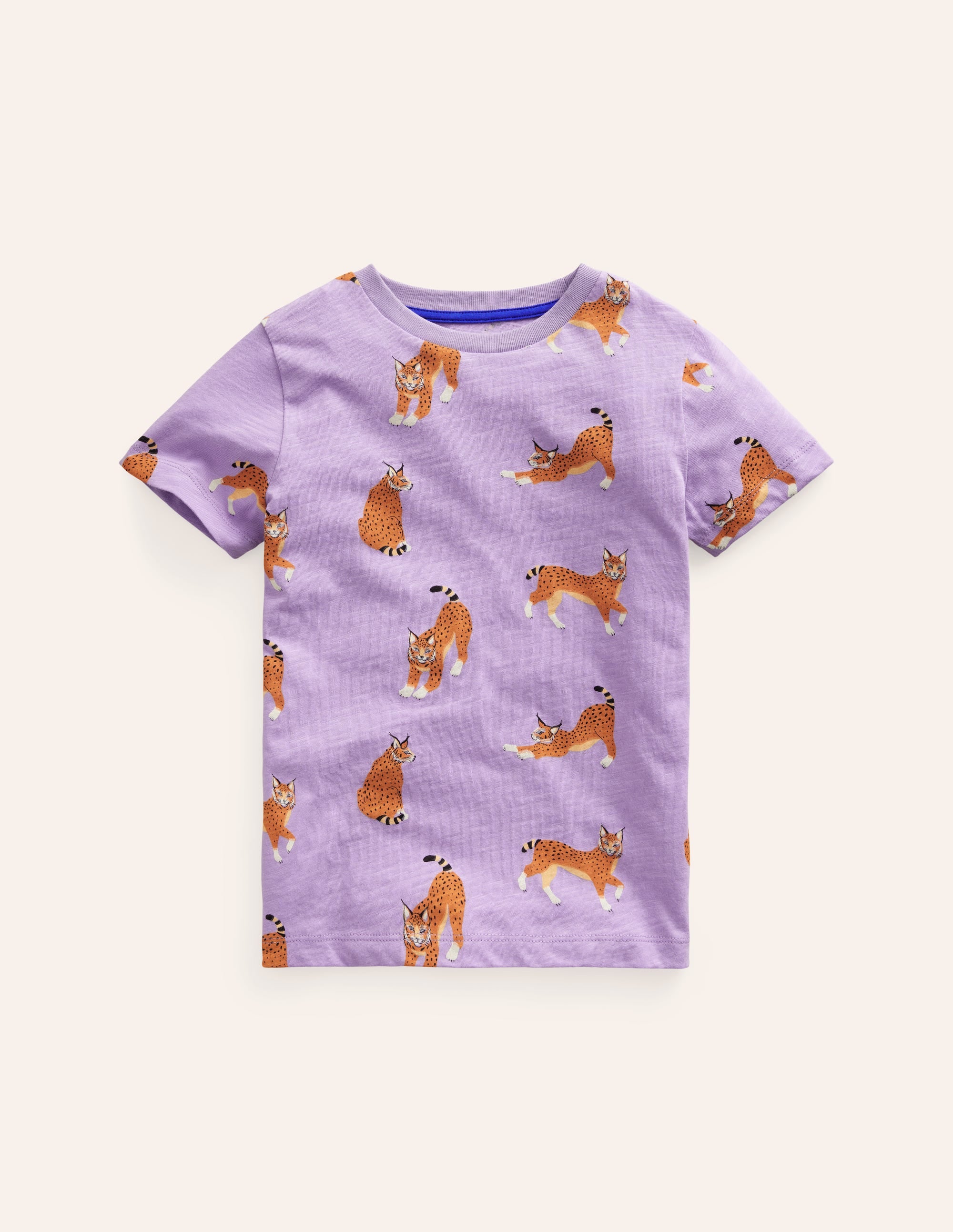 T-shirt à imprimé intégral-Lynx parme - Image 1