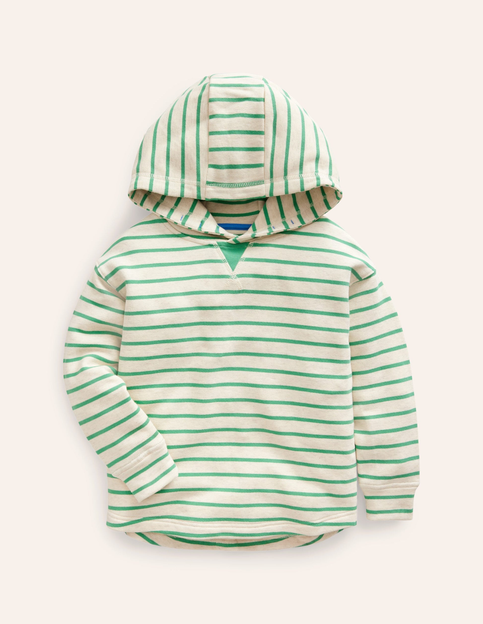 Cosy Relaxed Hoodie-Oatmeal Marl/ Aloe Green-1