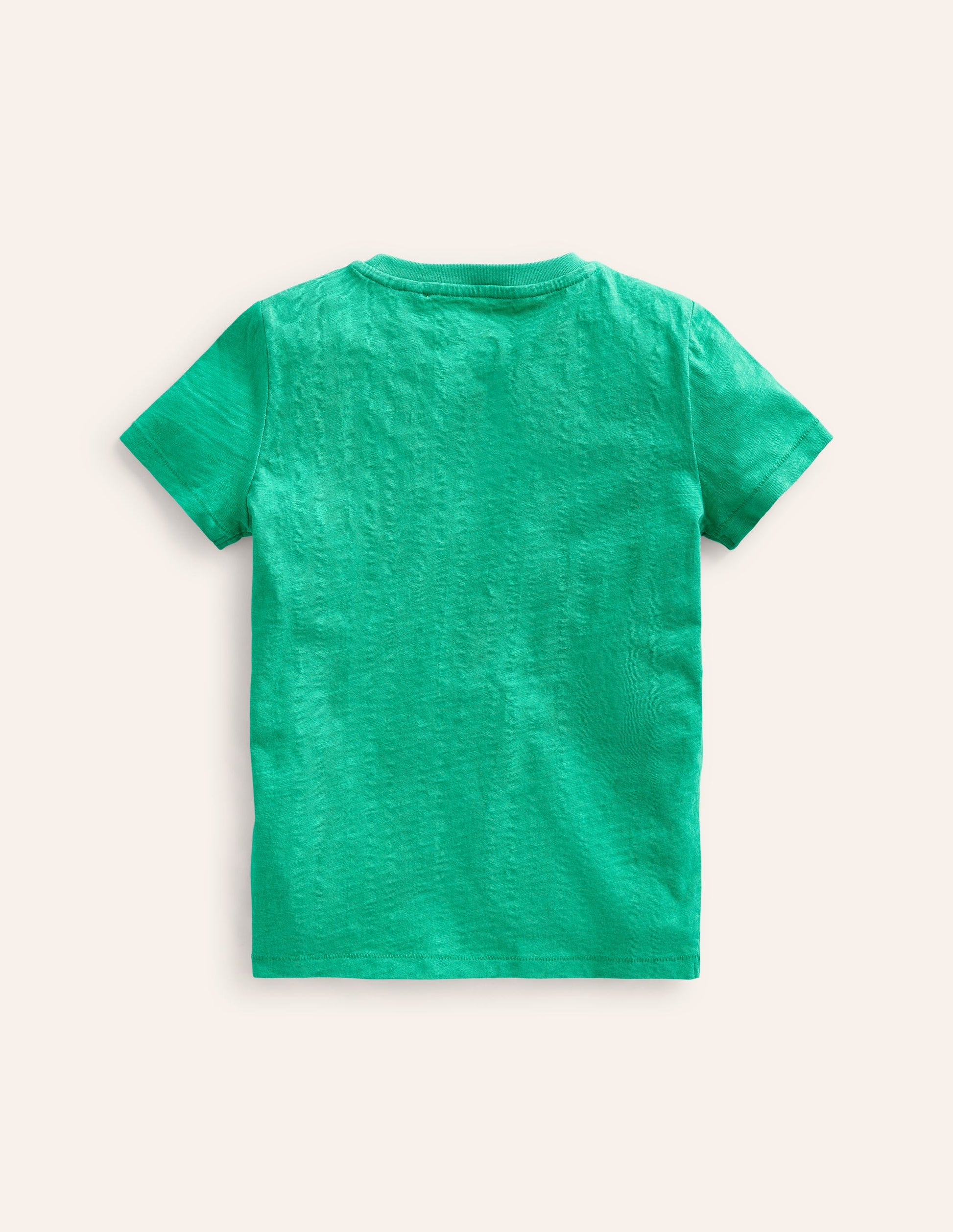 T-shirt délavé en tissu flammé-Vert jade-2