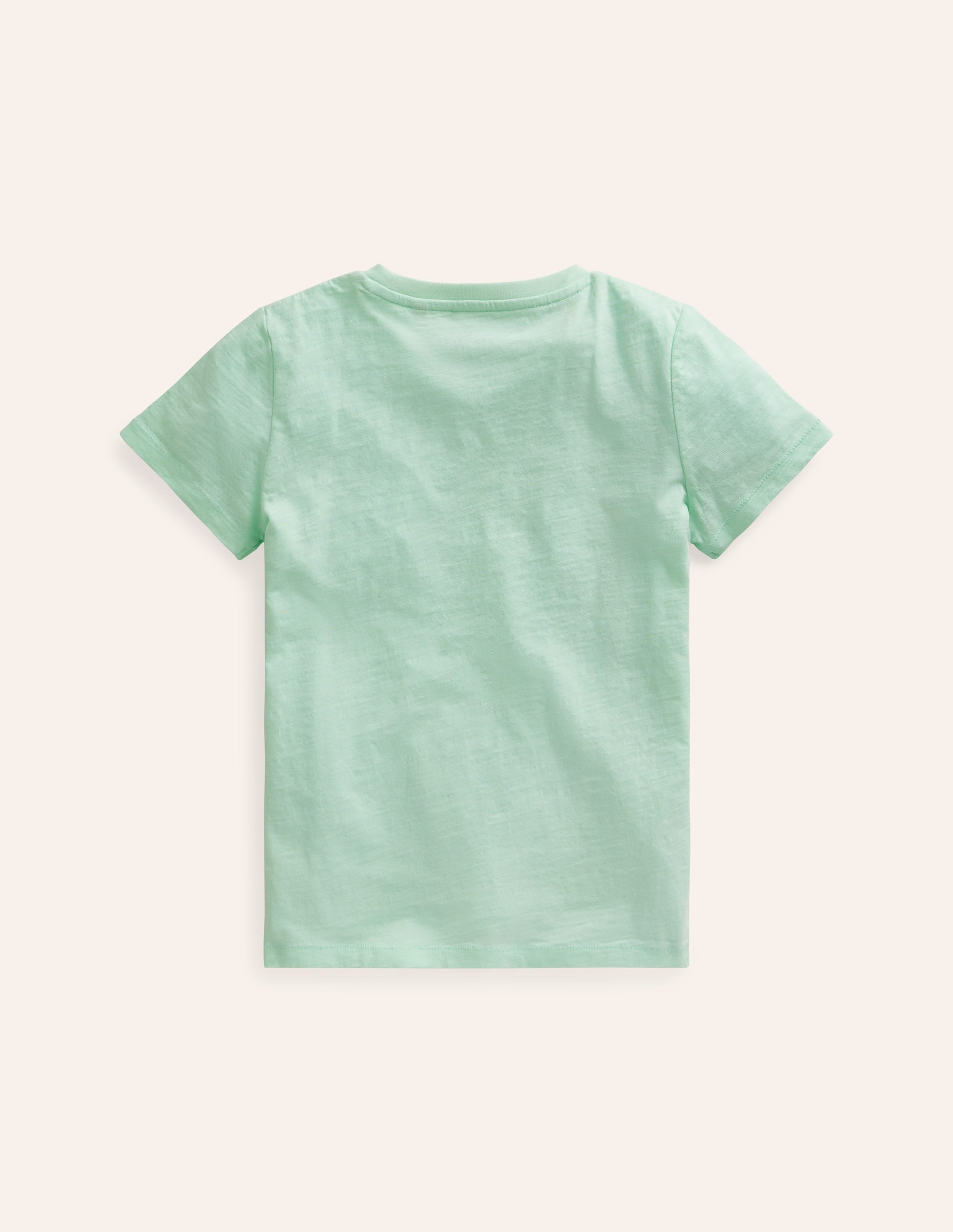 T-shirt délavé en tissu flammé-Vert aloha - Image 2