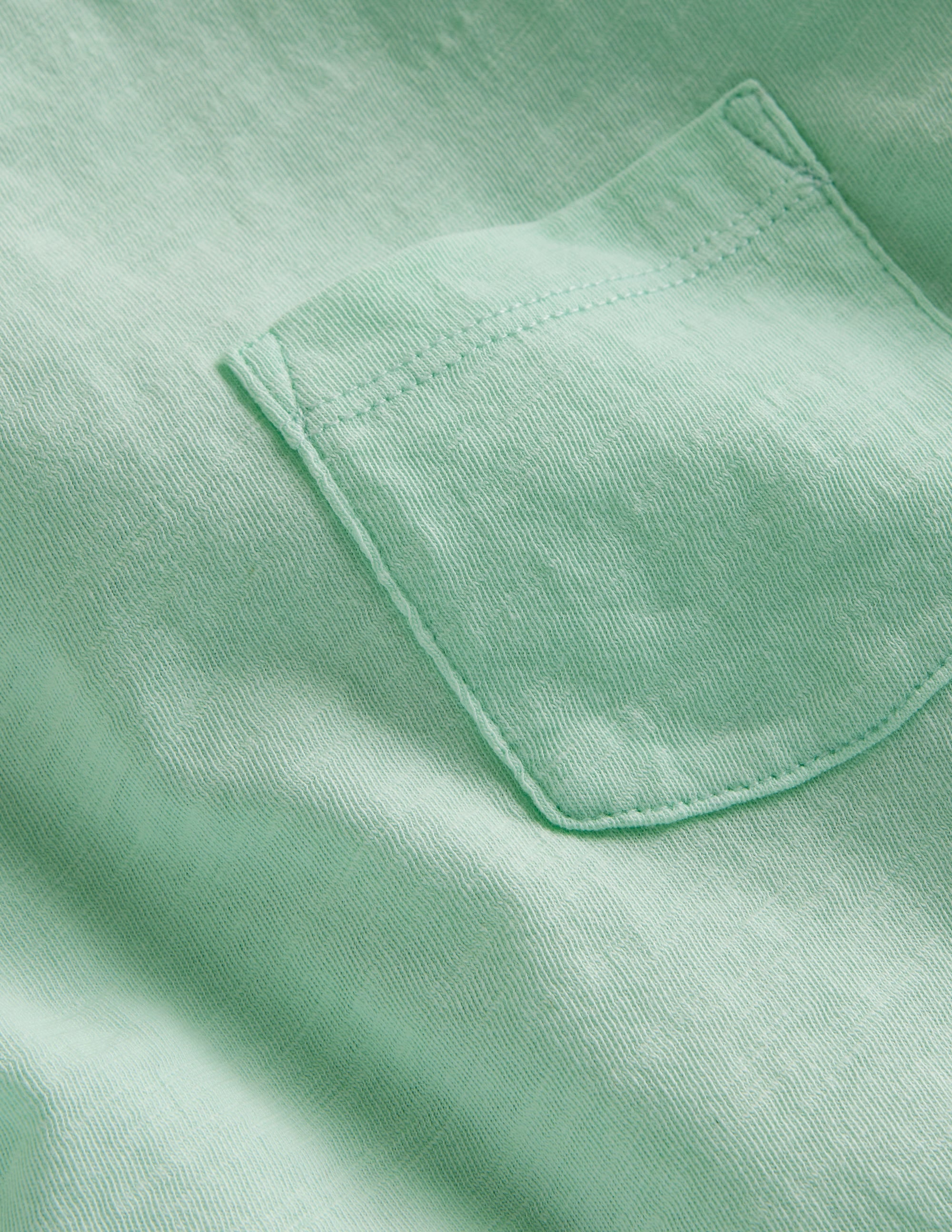 T-shirt délavé en tissu flammé-Vert aloha - Image 3
