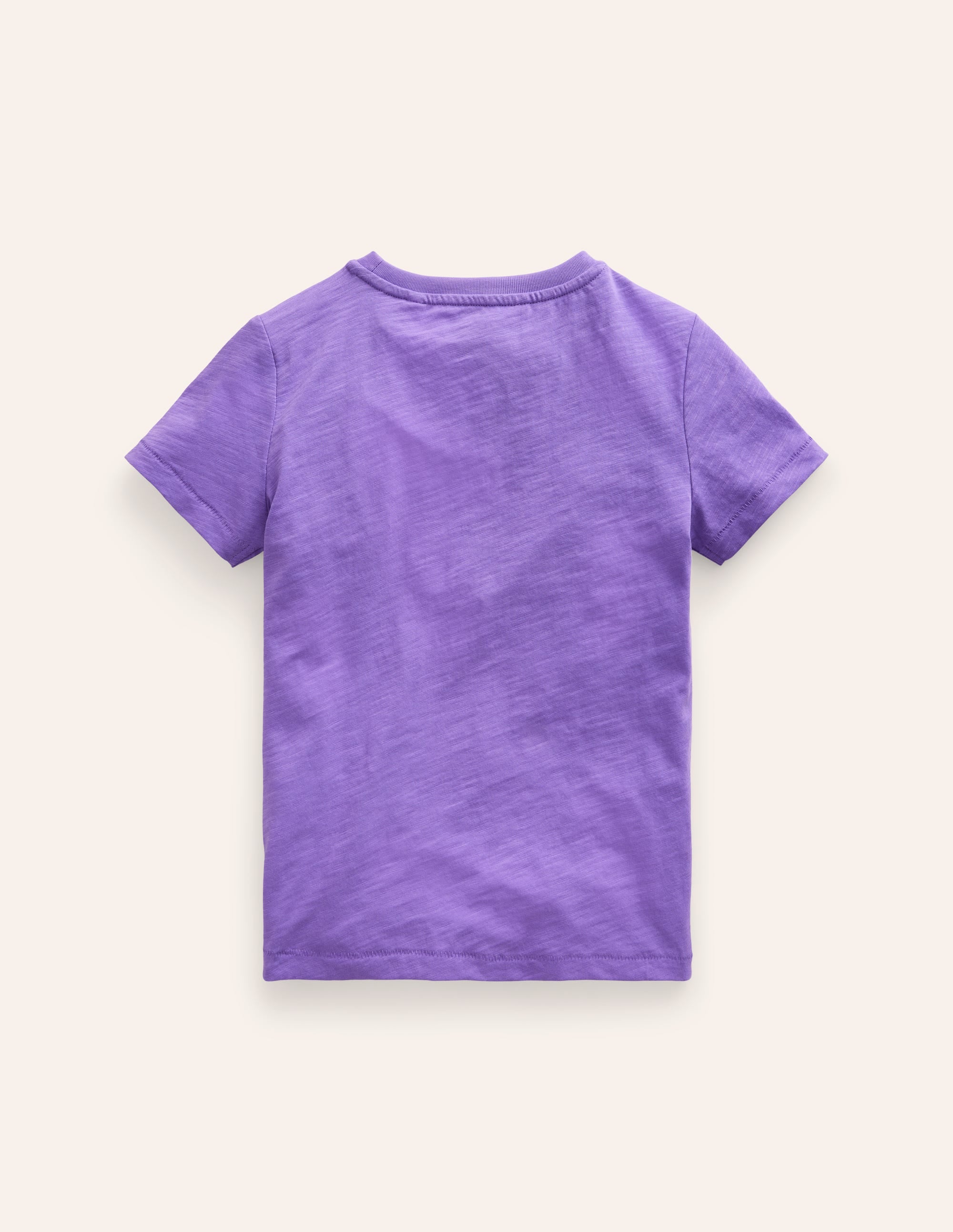 T-shirt délavé en tissu flammé-Violet crocus - Image 2