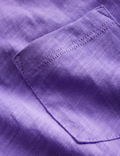 T-shirt délavé en tissu flammé-Violet crocus-3