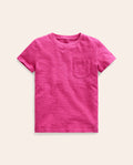 T-shirt délavé en tissu flammé-Rose extraordinaire