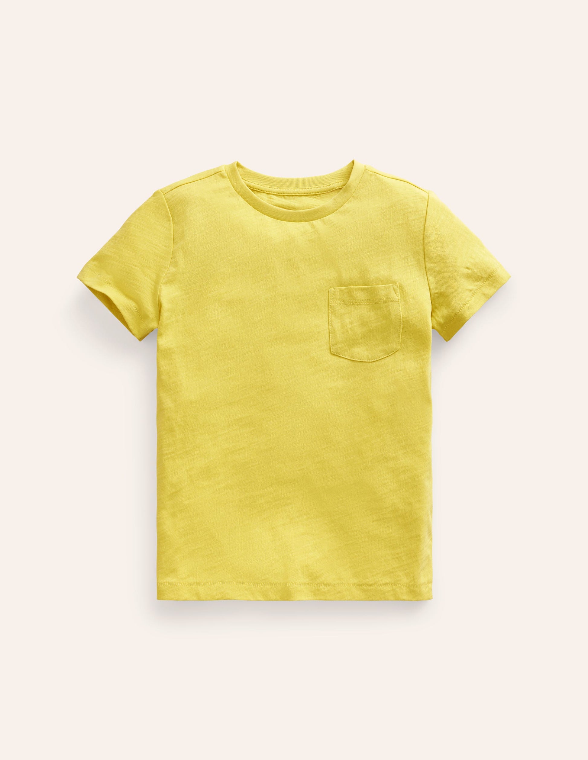 Washed Slub T-shirt-Zest Yellow-1