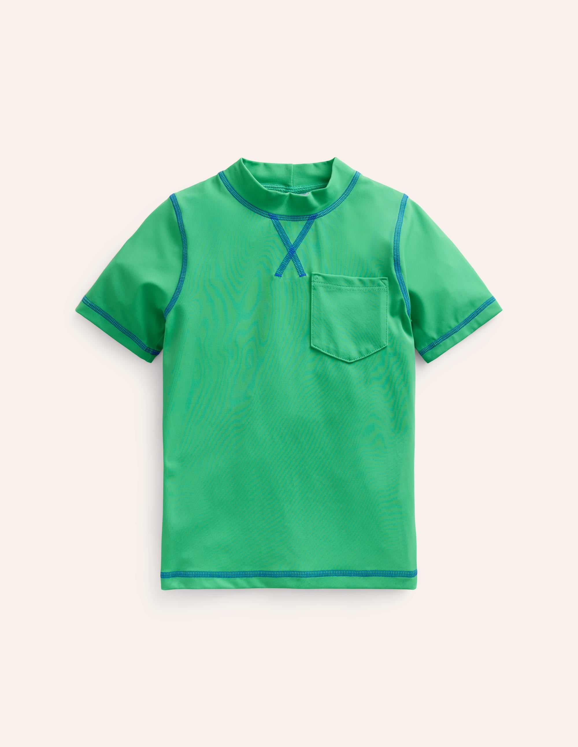 Kurzärmliges Badeshirt-Erbsengrün - Image 1
