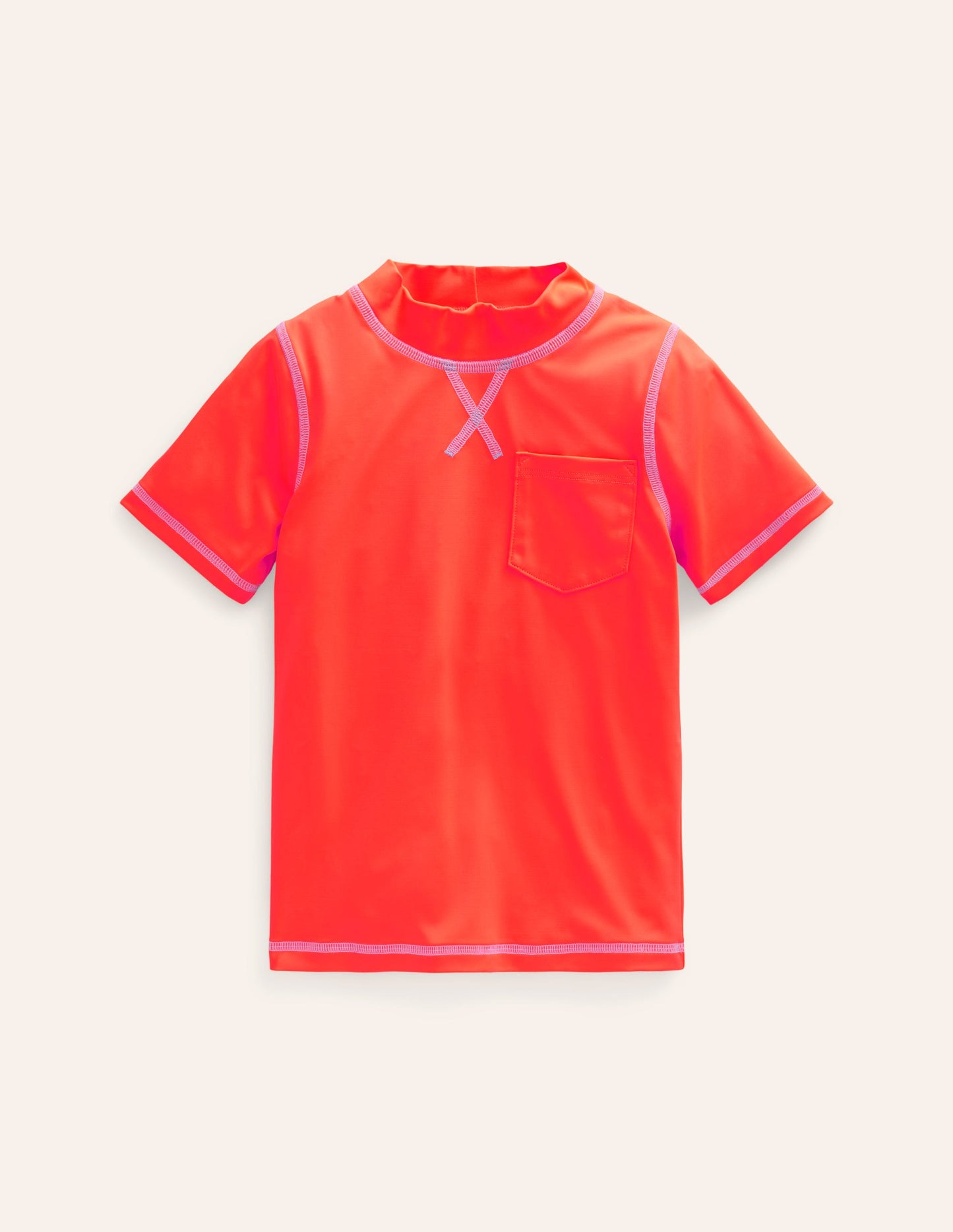 Kurzärmliges Badeshirt-Paradies Orange