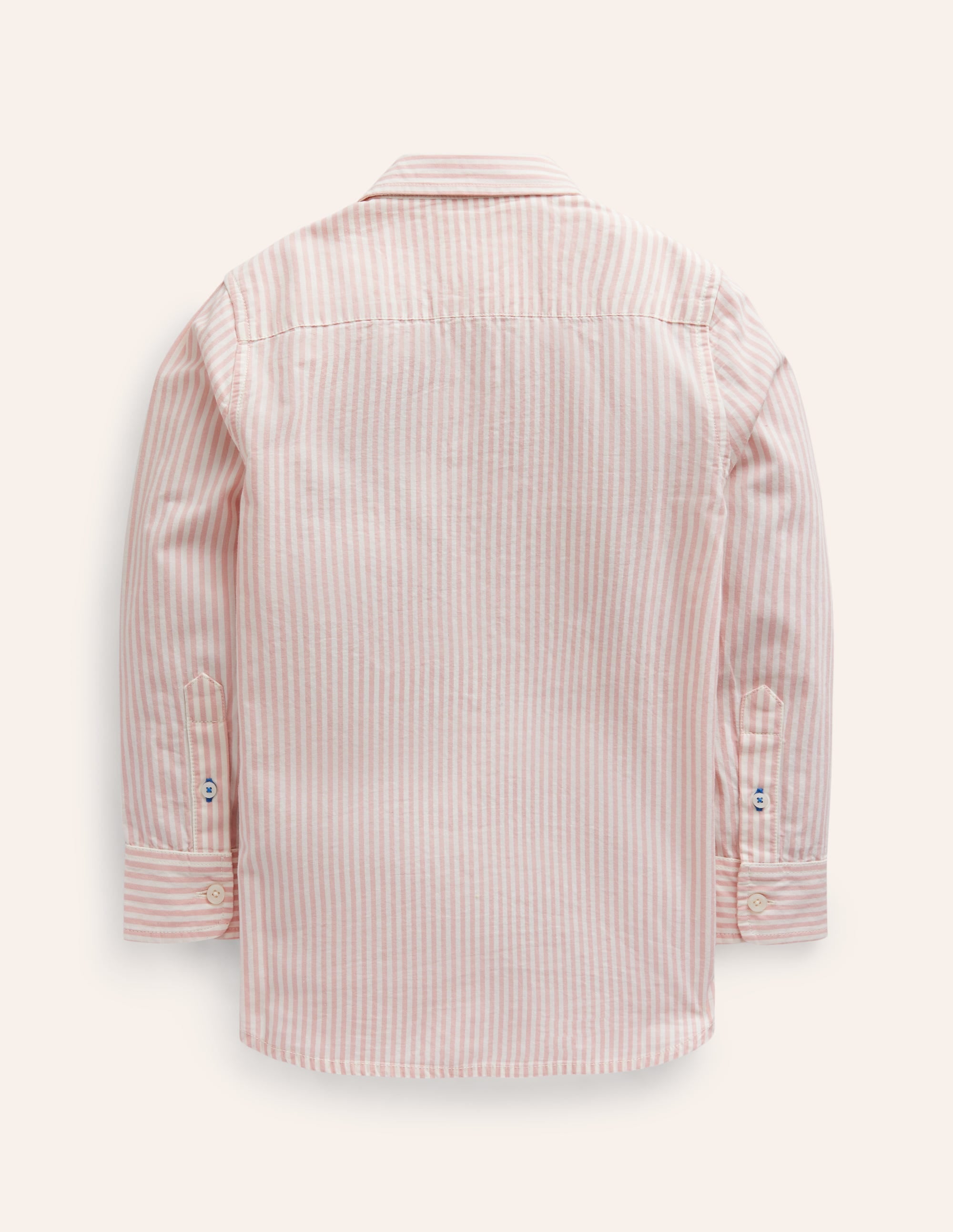 Chemise en coton-Rayé rose français/ivoire - Image 2