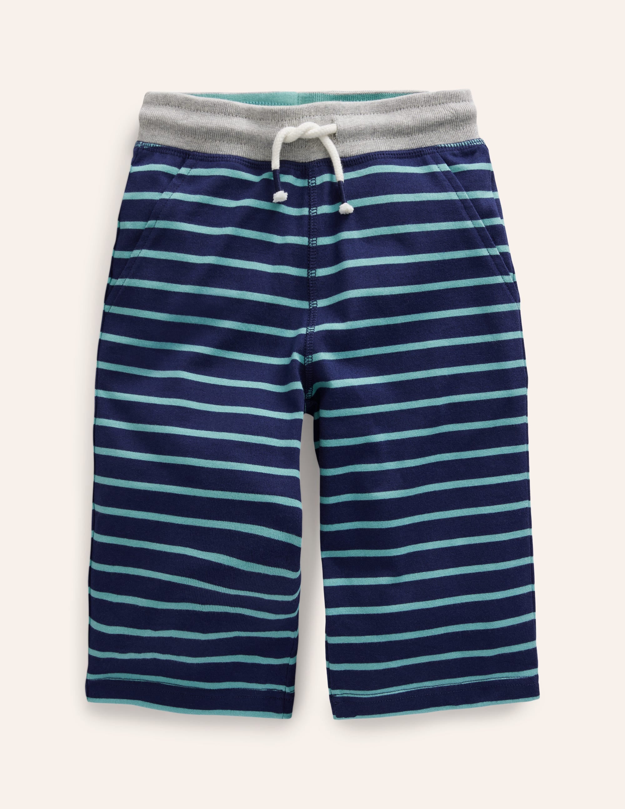 Short baggy en jersey-Rayé geai bleu/bleu géorgien - Image 1