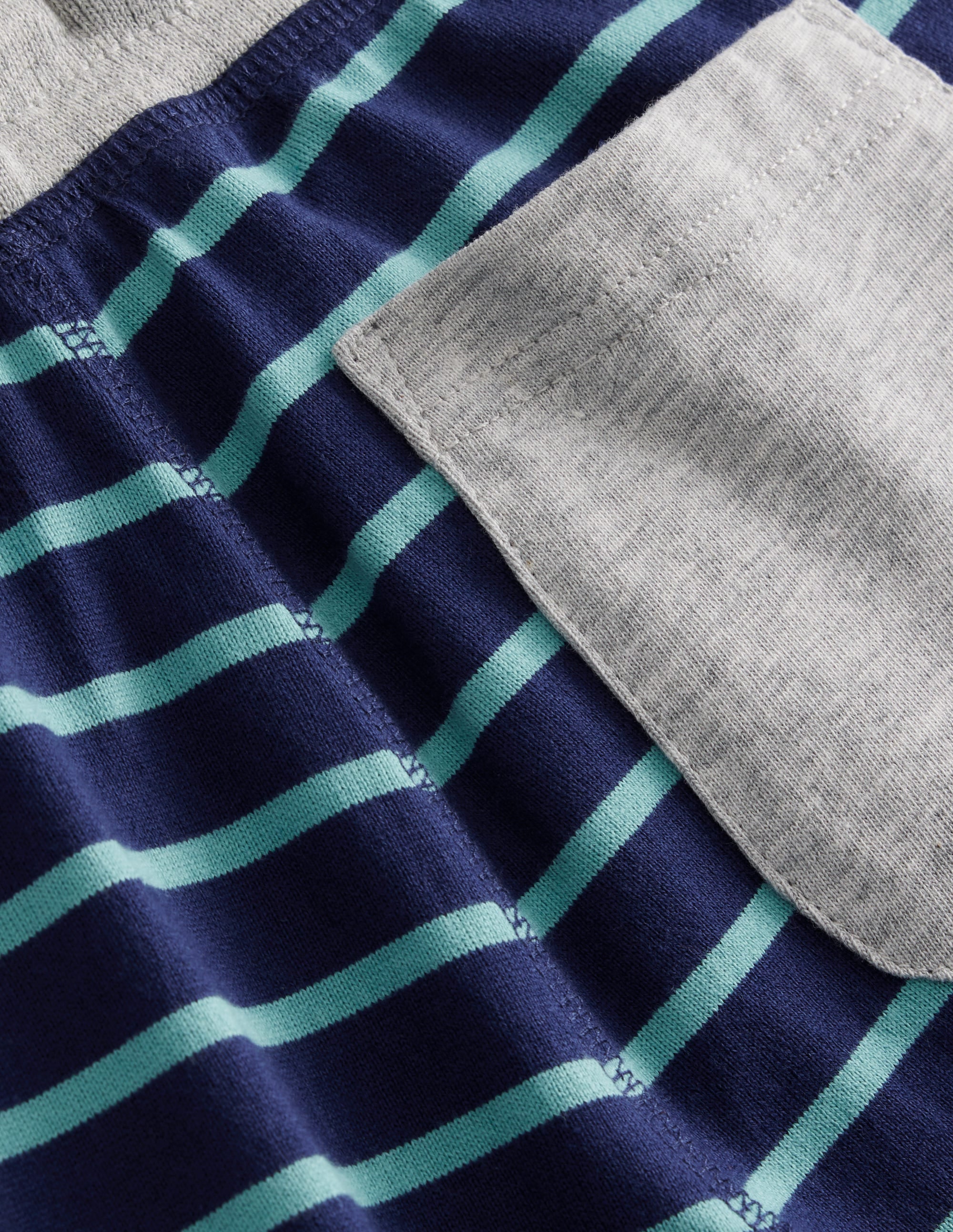 Short baggy en jersey-Rayé geai bleu/bleu géorgien - Image 3