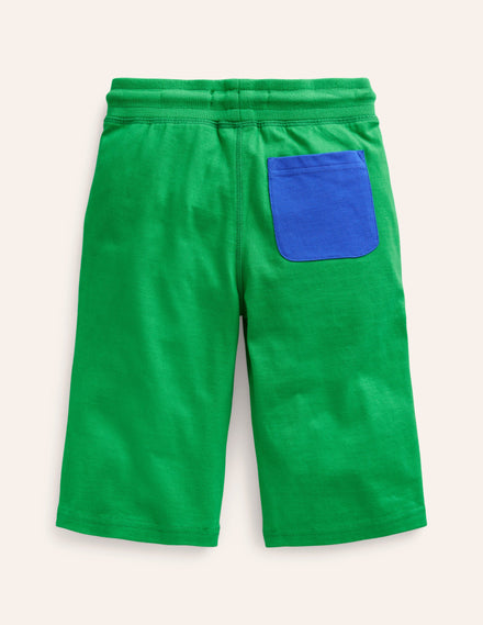 Baggyshorts aus Jersey-Stangenbohnen-Grün