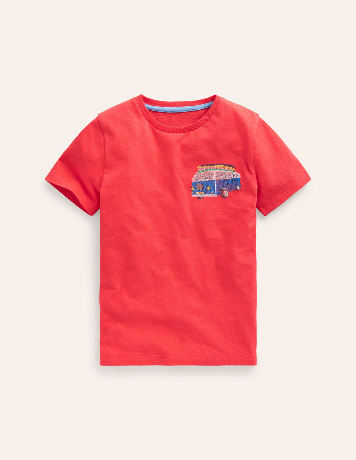 T-Shirt mit Superstitch-Logo-Marmeladenrot Camper-1