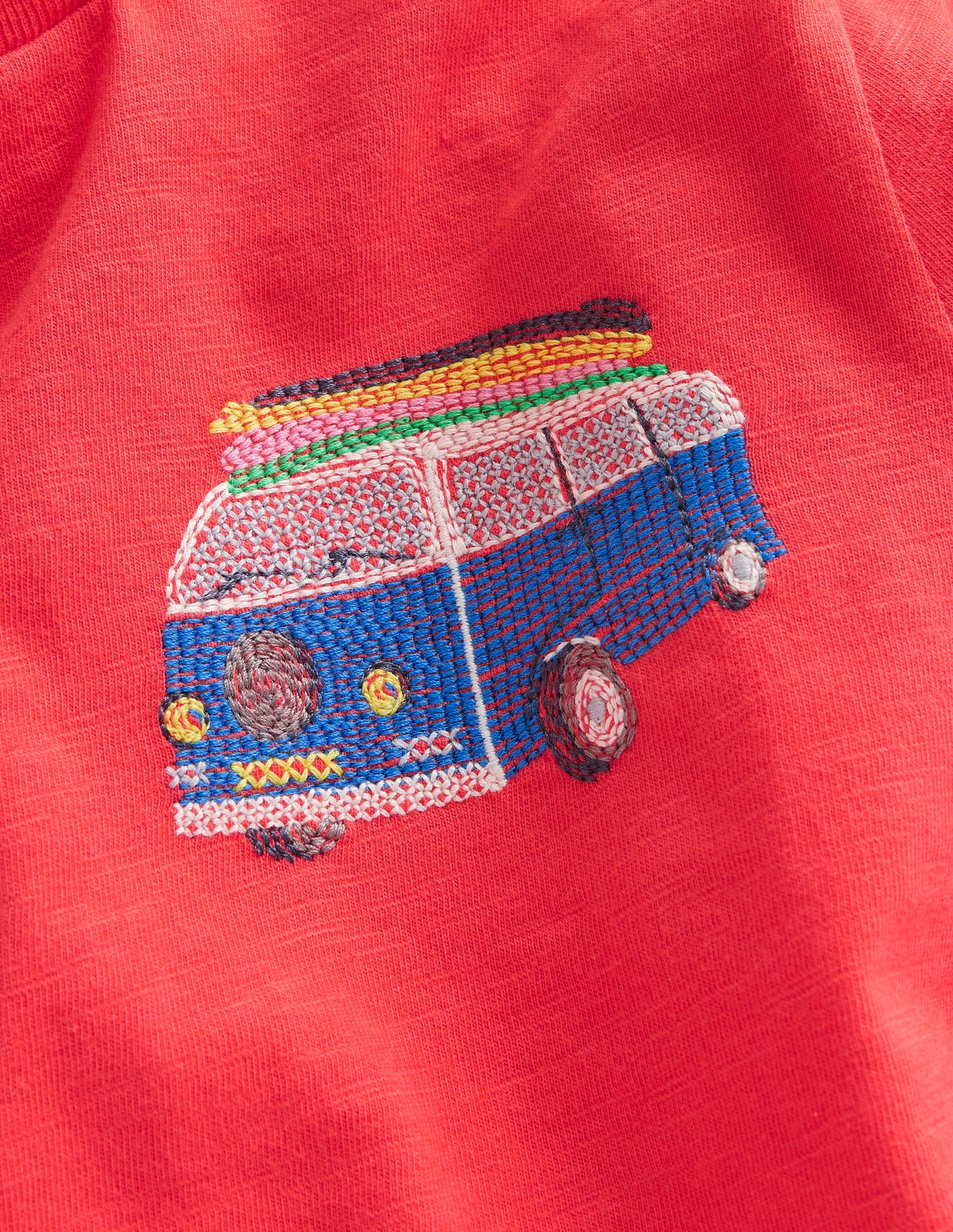 T-Shirt mit Superstitch-Logo-Marmeladenrot Camper-3
