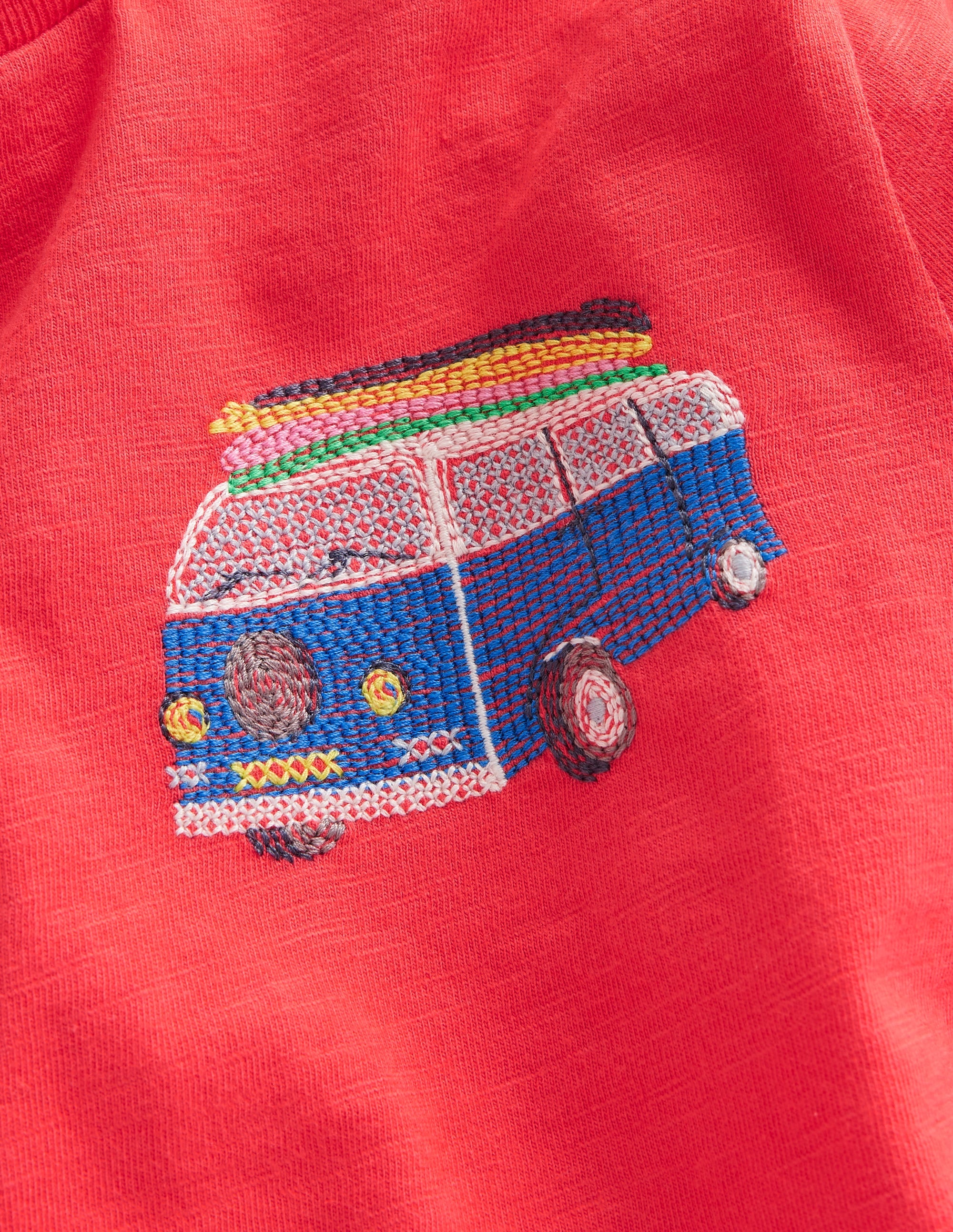 T-Shirt mit Superstitch-Logo-Marmeladenrot Camper - Image 3