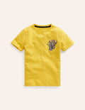 T-Shirt mit Superstitch-Logo-Zitronenzestengelb Elefant