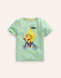 T-shirt à logo citron-Citron vert fumée