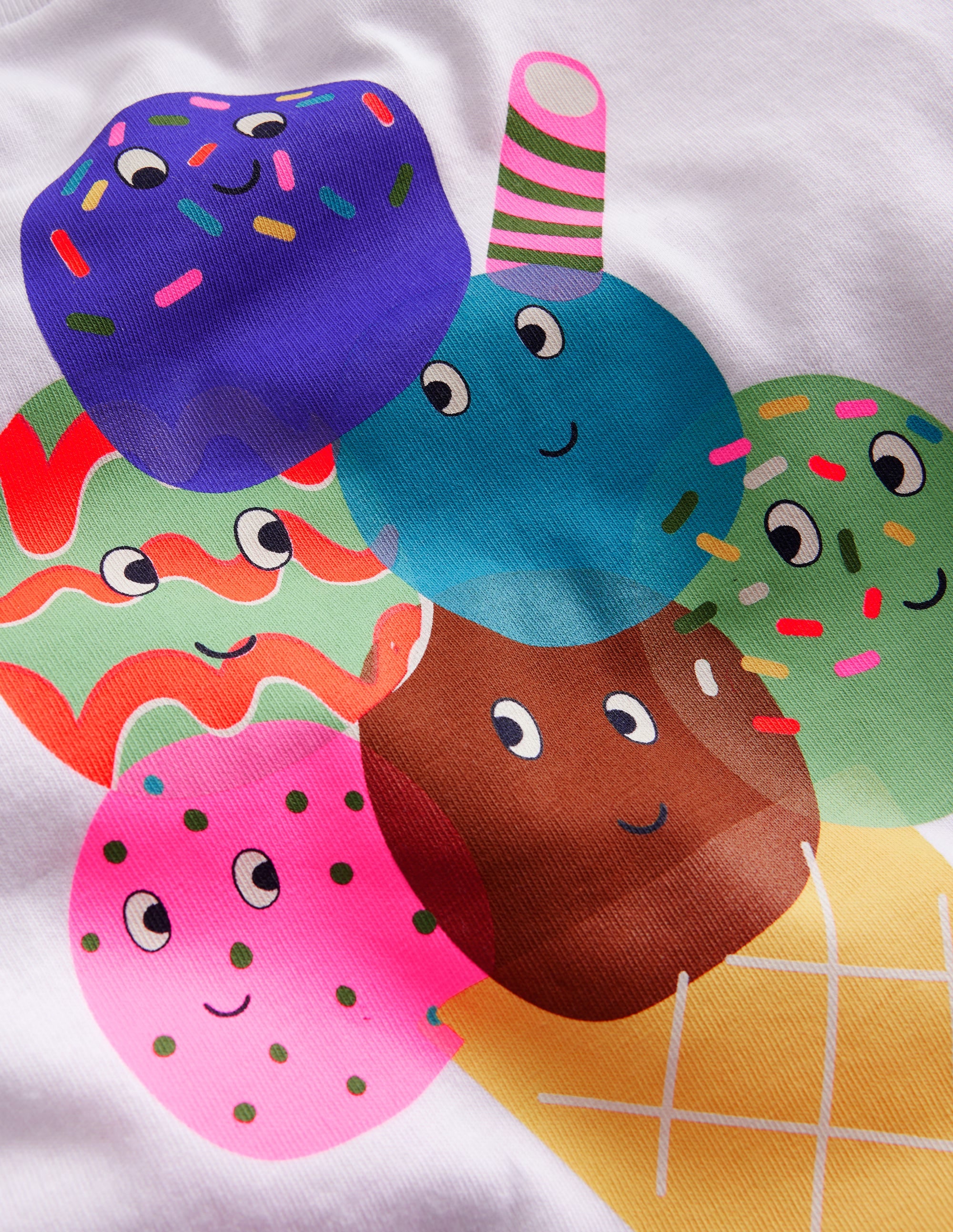 Eiscreme-T-Shirt-Weiß Eiscreme - Image 3