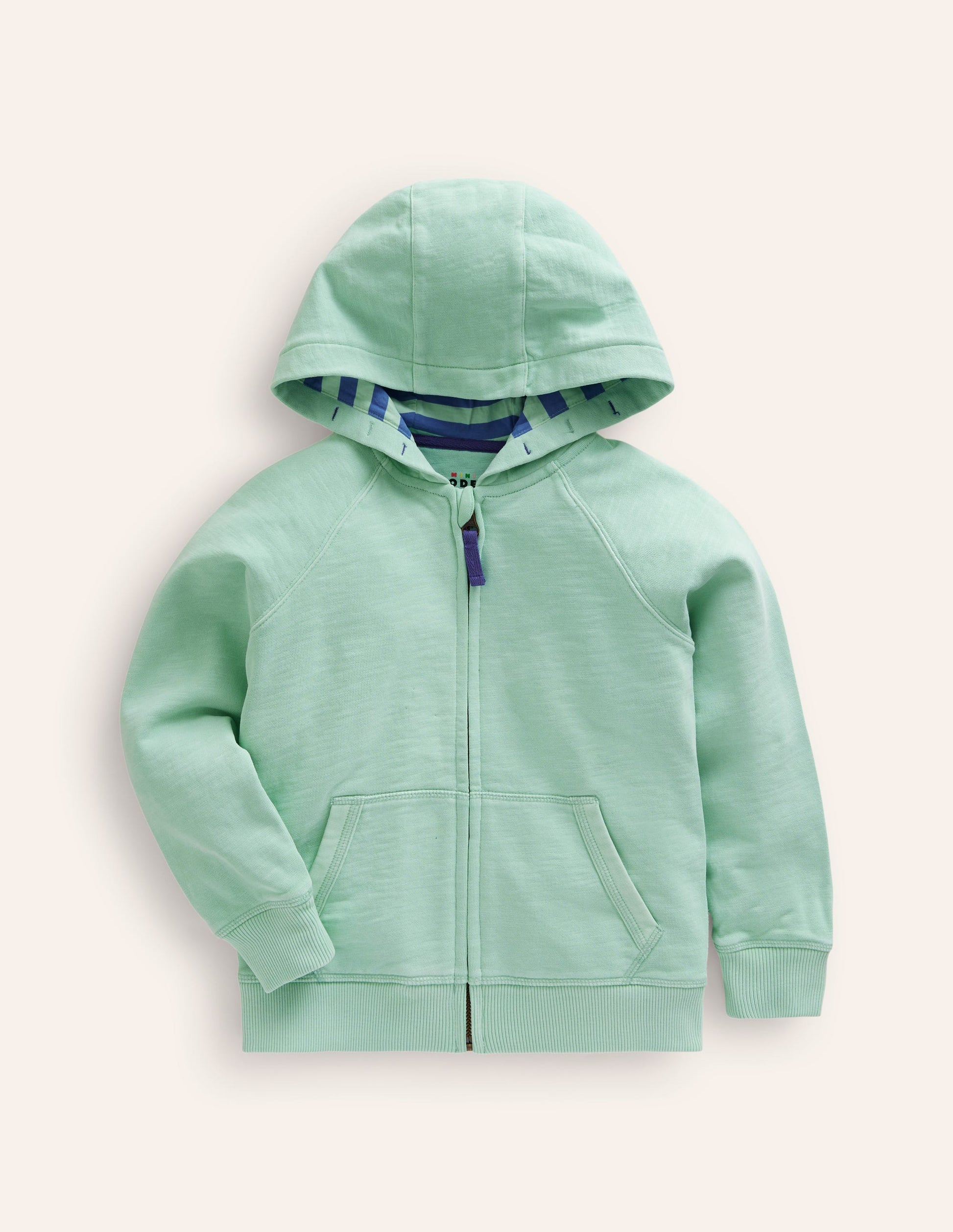 Stückgefärbte Kapuzenjacke-Pistaziengrün-1
