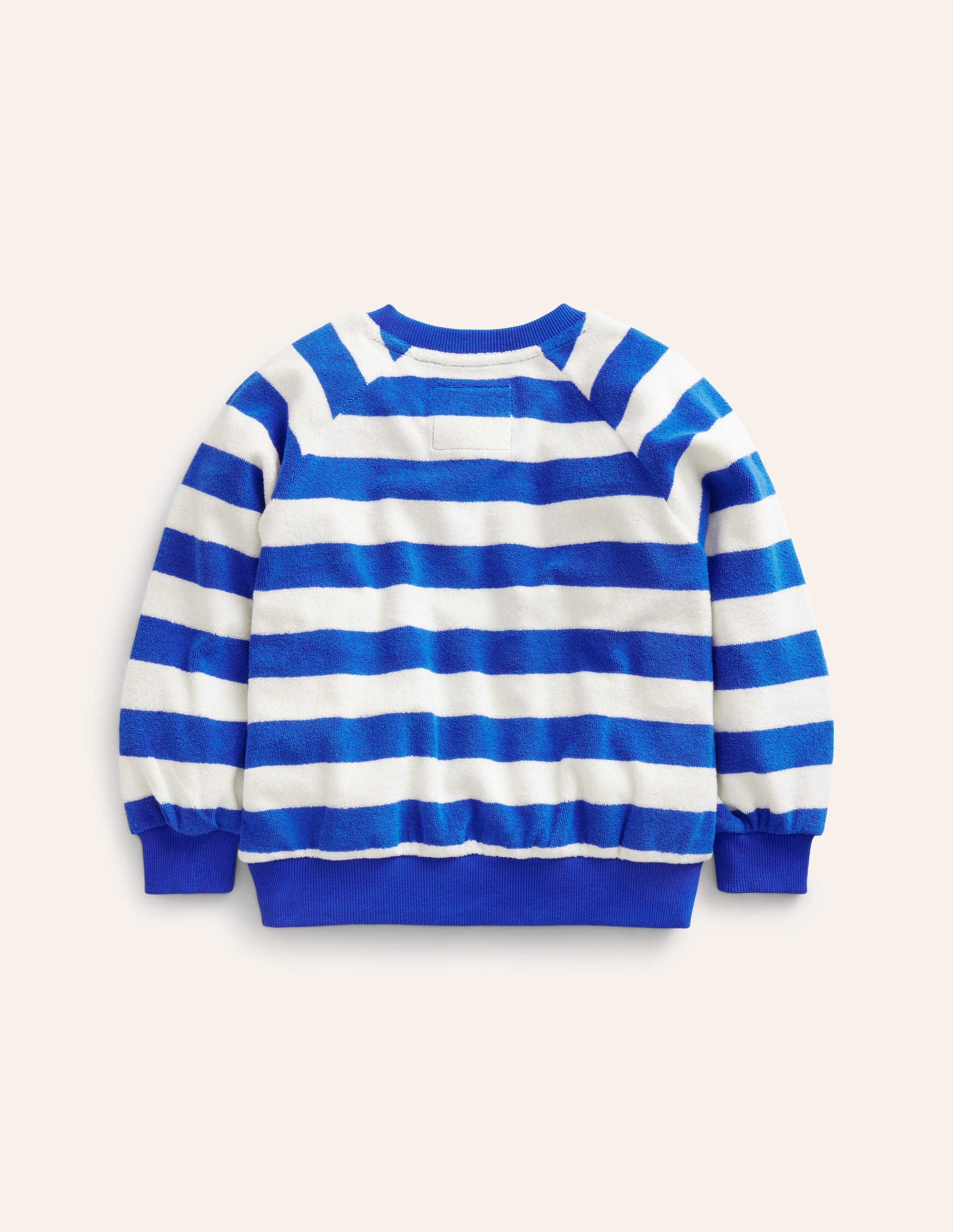 Frottee-Sweatshirt mit Logo-Surf Blau/Naturweiß - Image 2