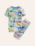 Pyjama court douillet-Jurassique gris schiste