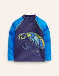 Rash Top mit Logo-Schildkrötenblau