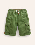 Short cargo teint en pièce-Vert safari