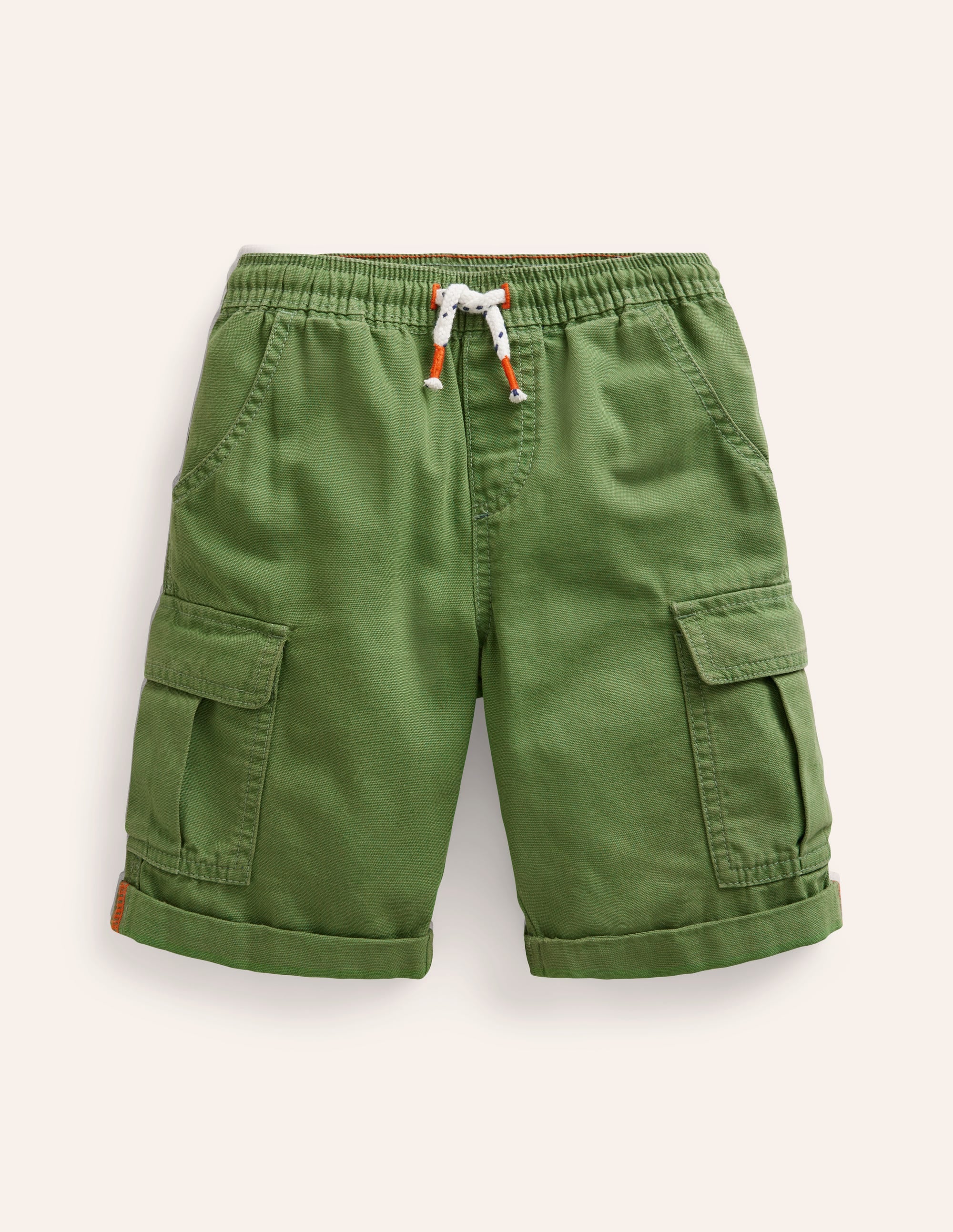 Short cargo teint en pièce-Vert safari - Image 1