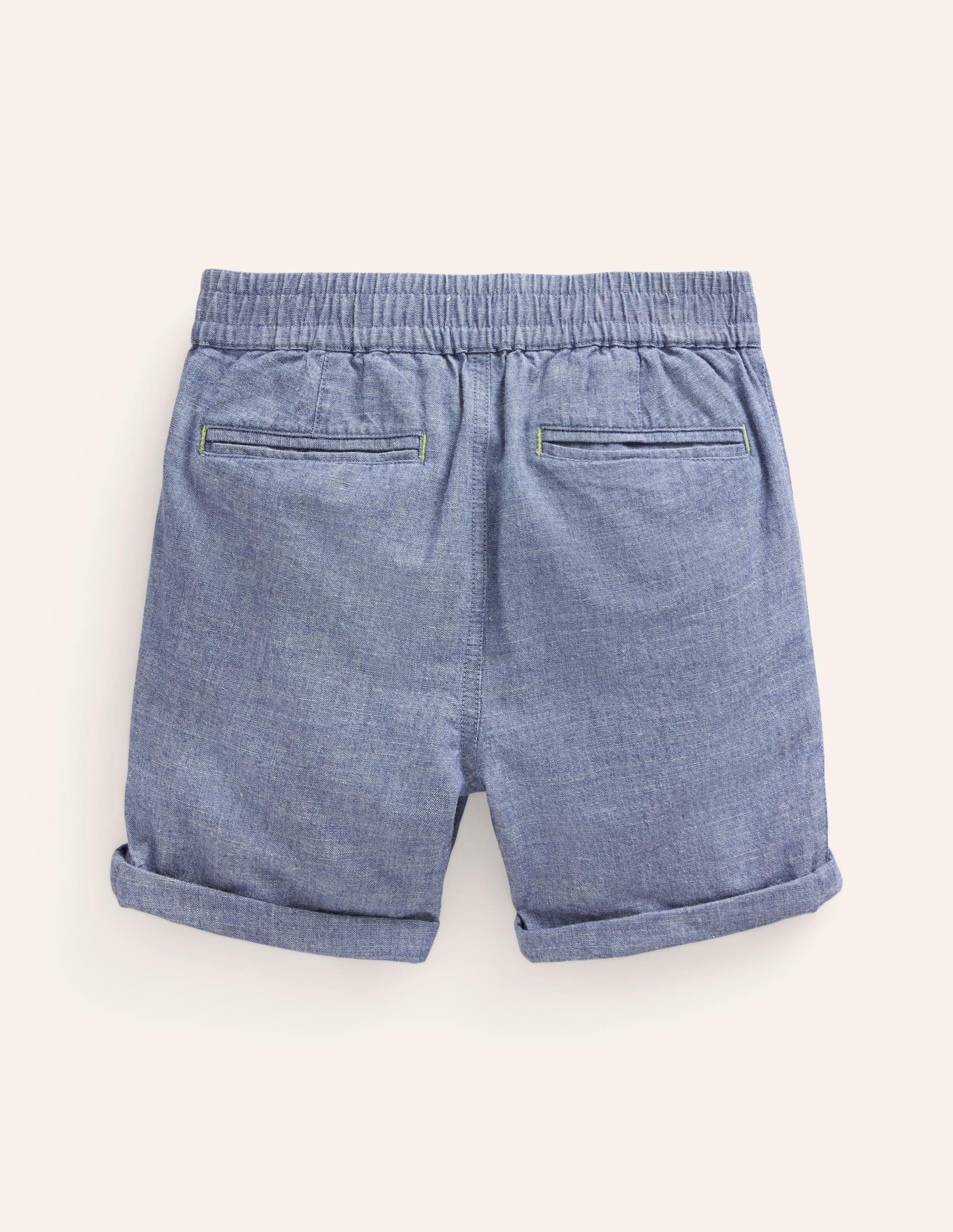 Short élégant à revers-Chambray foncé - Image 2
