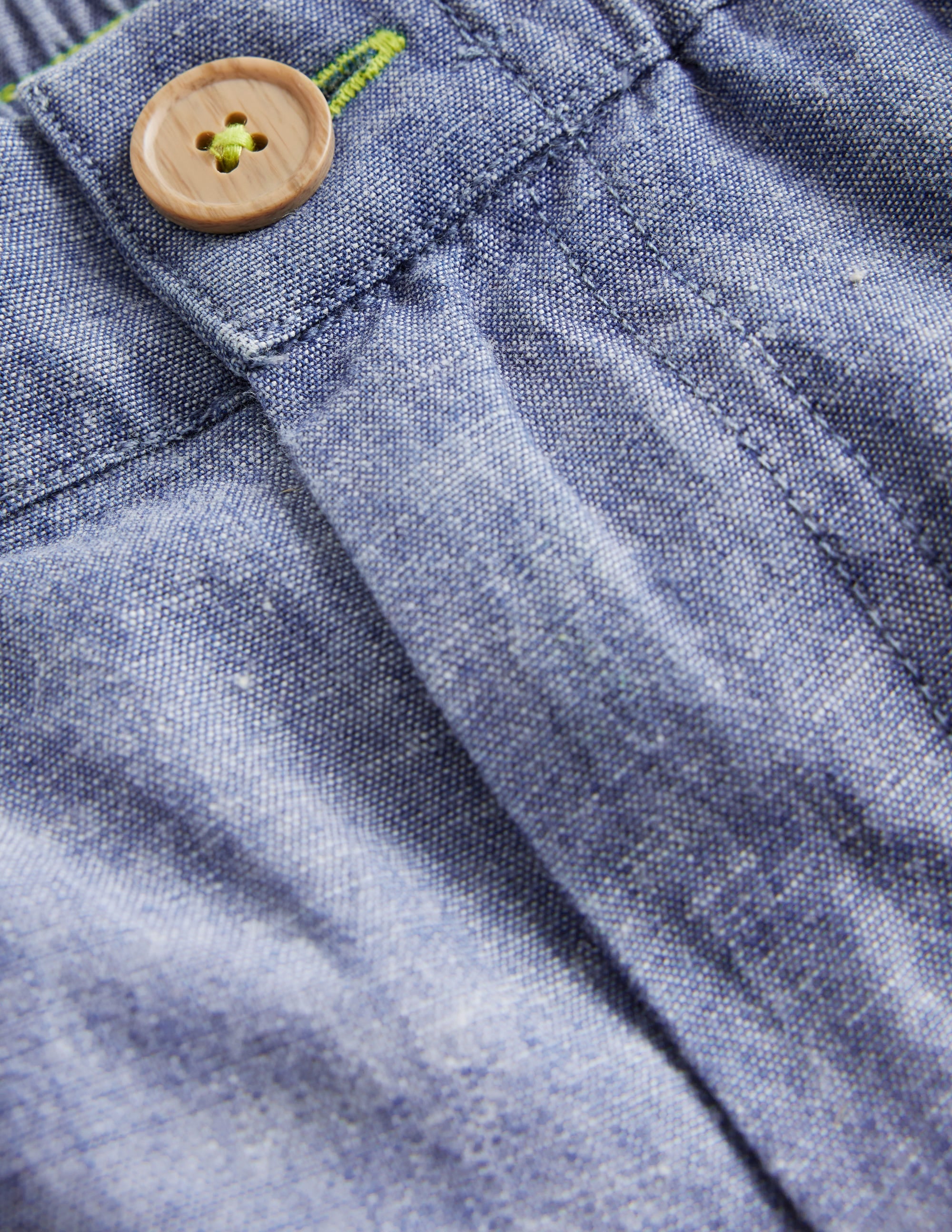 Short élégant à revers-Chambray foncé - Image 3