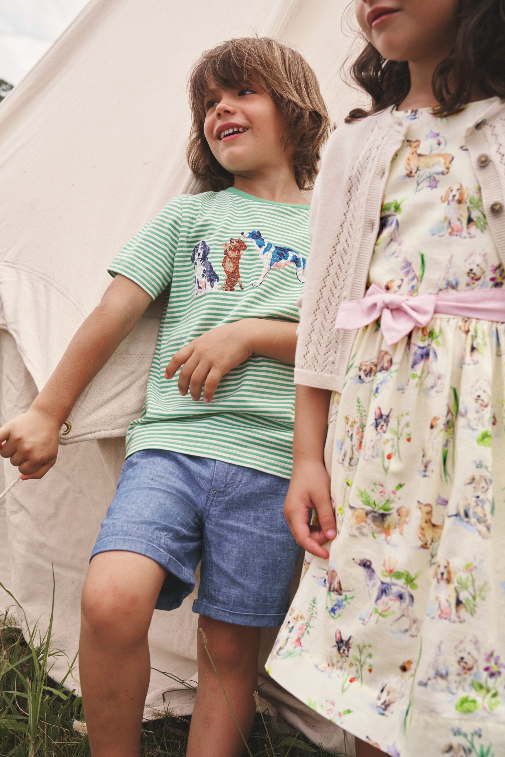 Short élégant à revers-Chambray foncé - Image 4