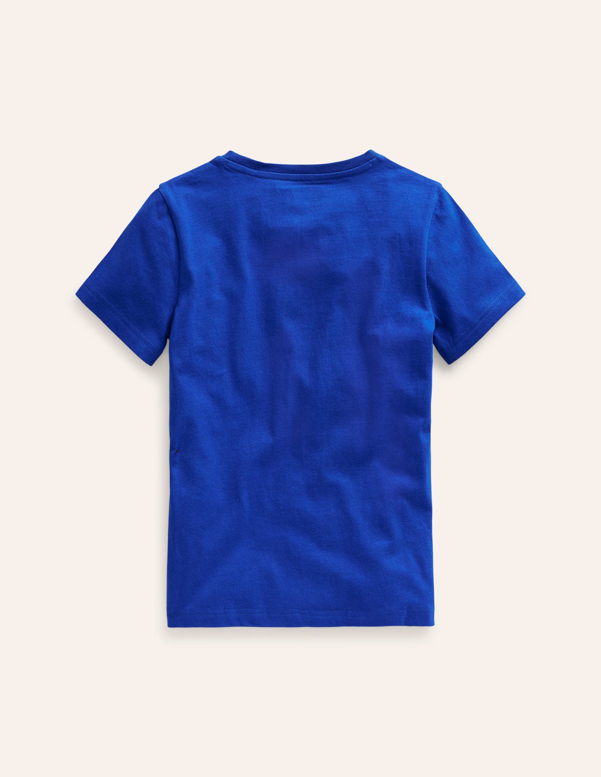 T-shirt à appliqué rhinocéros-Bleu plume de paon-2