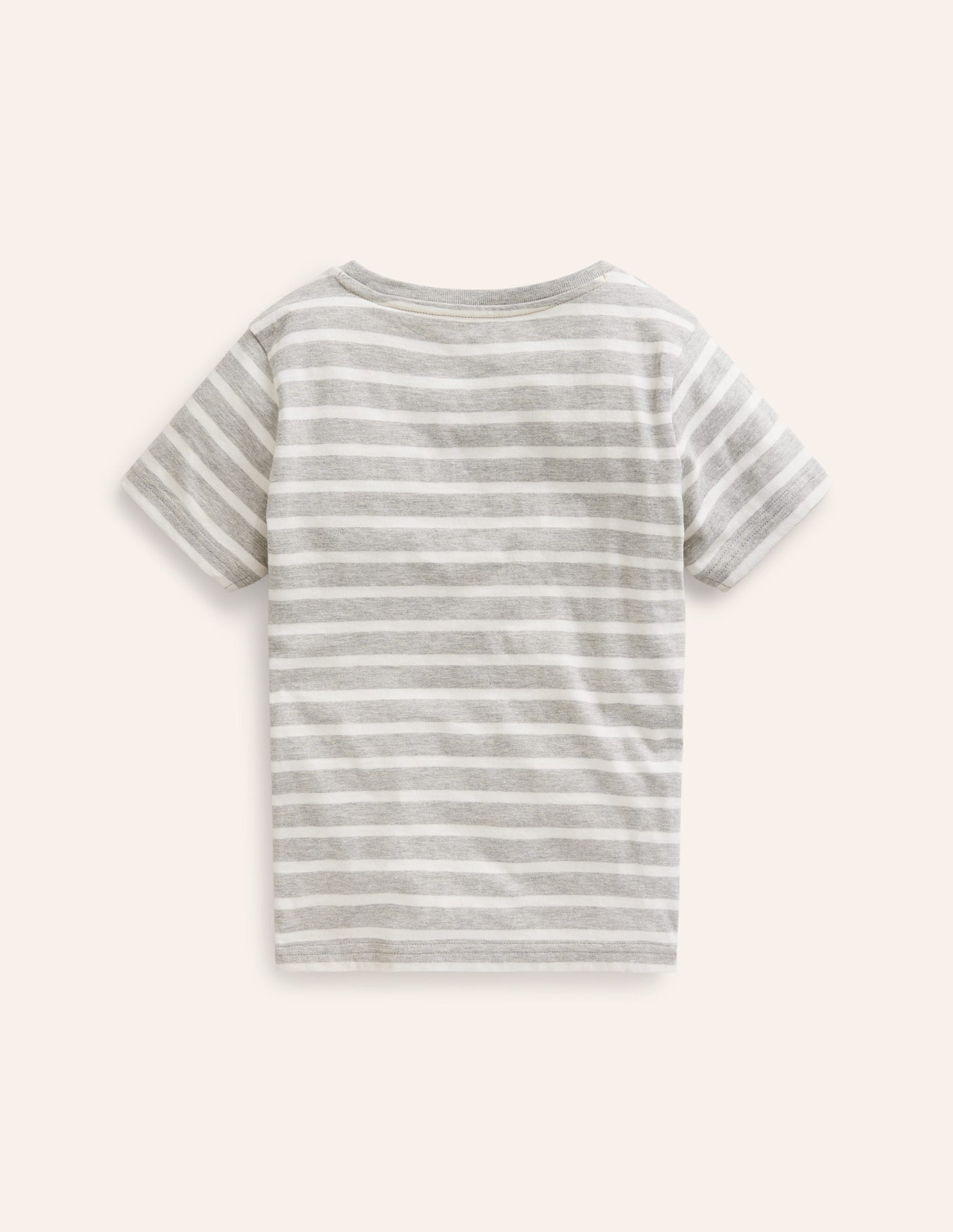 T-shirt à imprimé métallisé-Jeep rayé gris chiné/ivoire-2