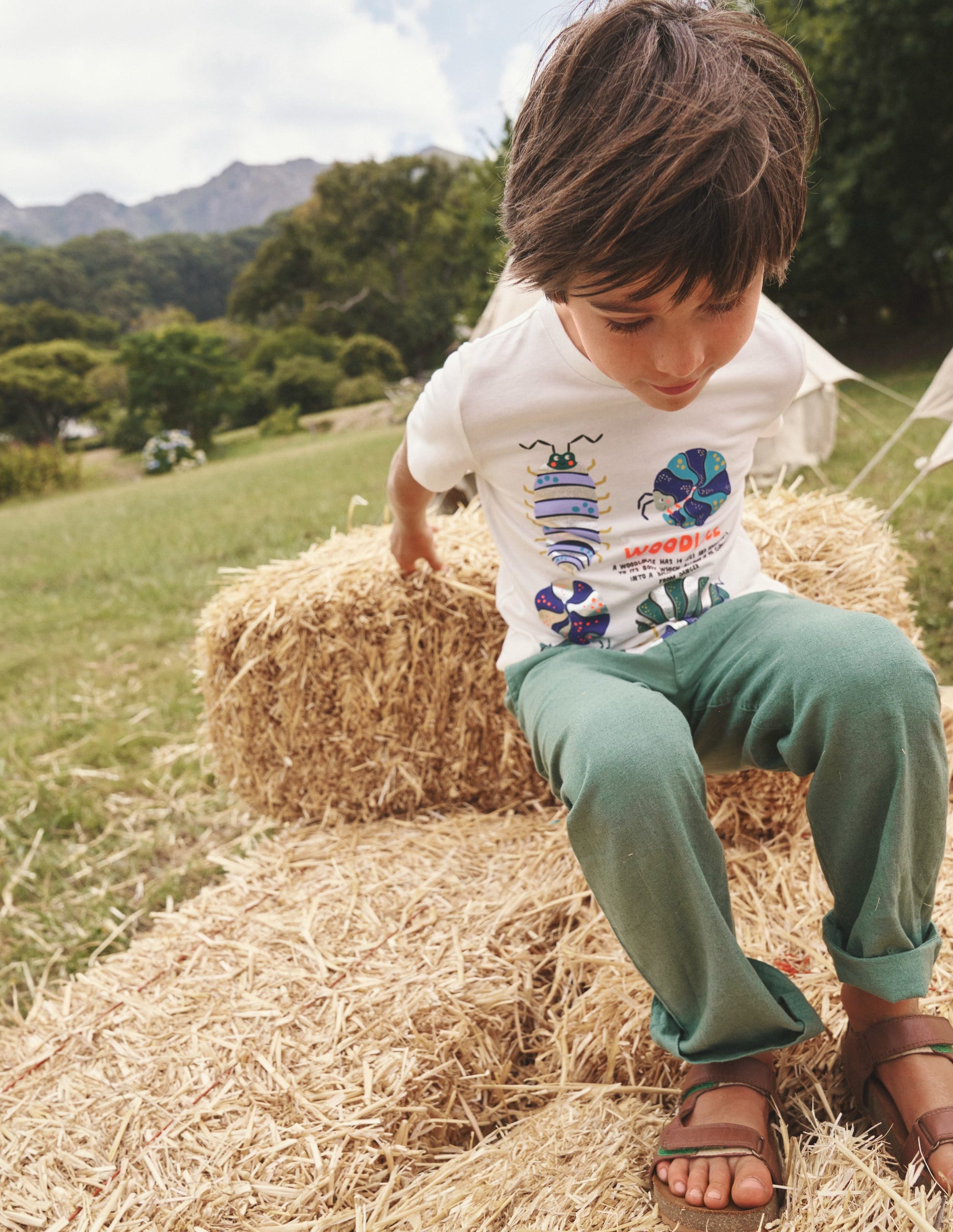 T-Shirt mit Foliendruck-Naturweiß Landasseln-4