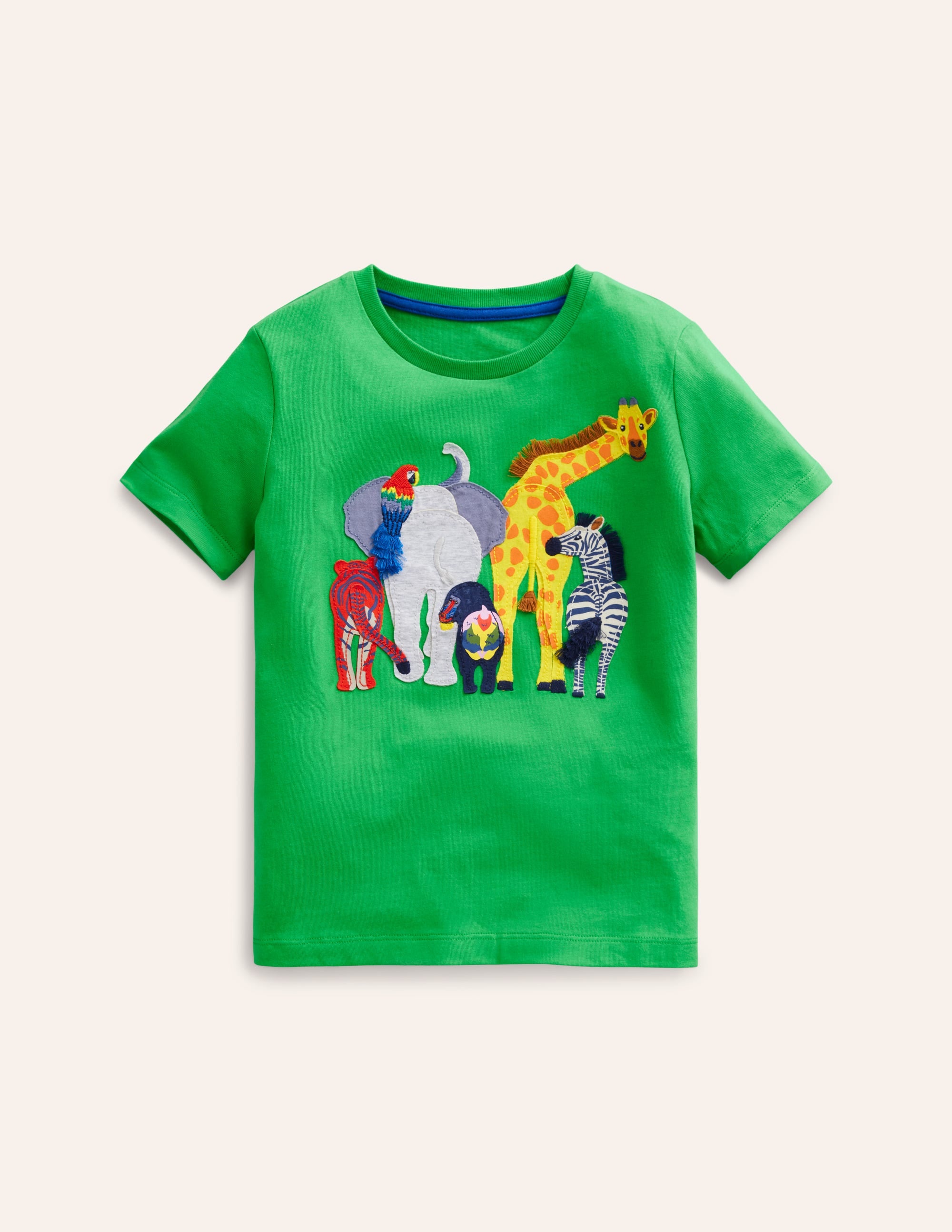 T-shirt à motif animal fun-Animaux vert printemps - Image 1
