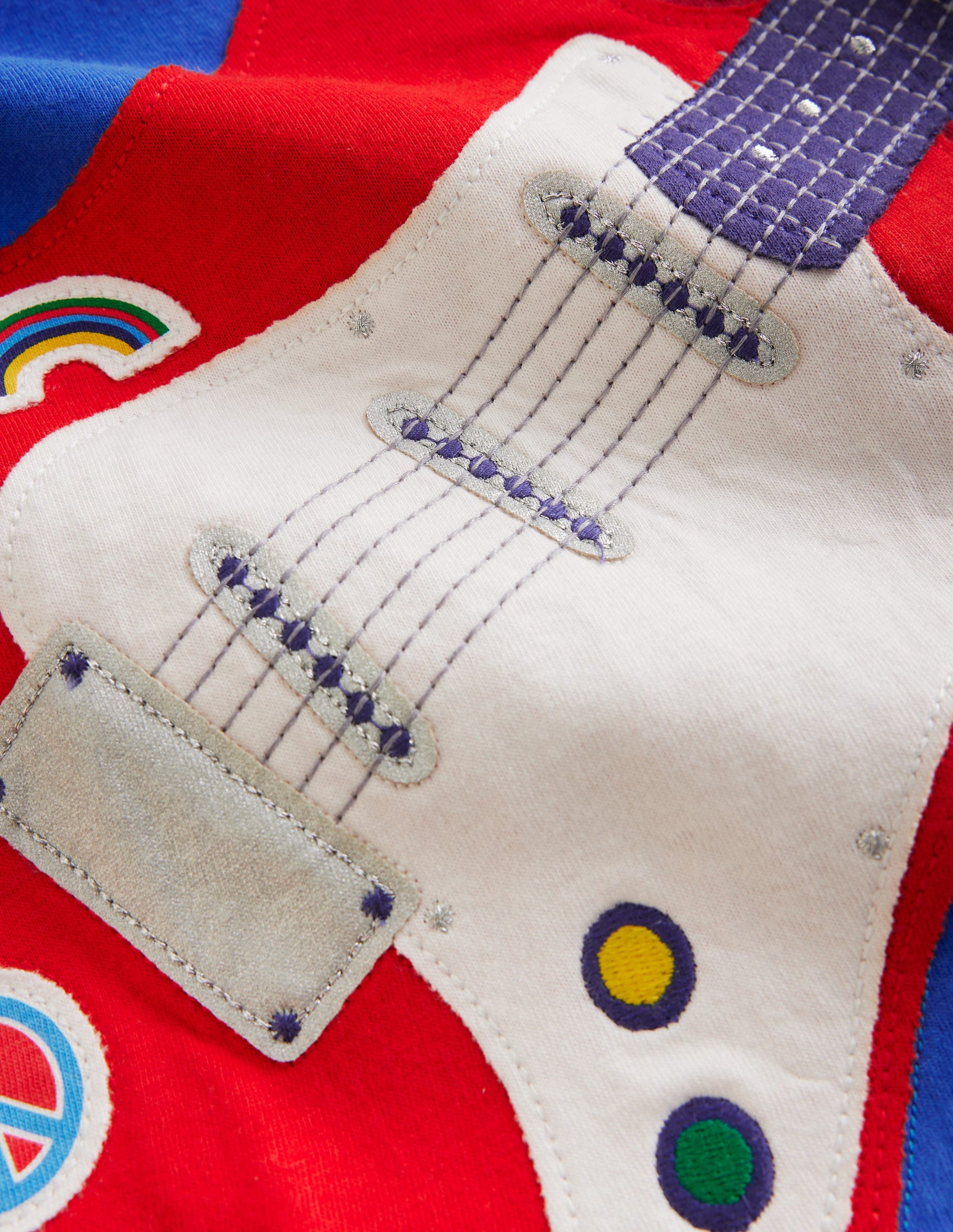 T-Shirt mit Gitarren-Applikation-Enteneiblau Gitarre-3