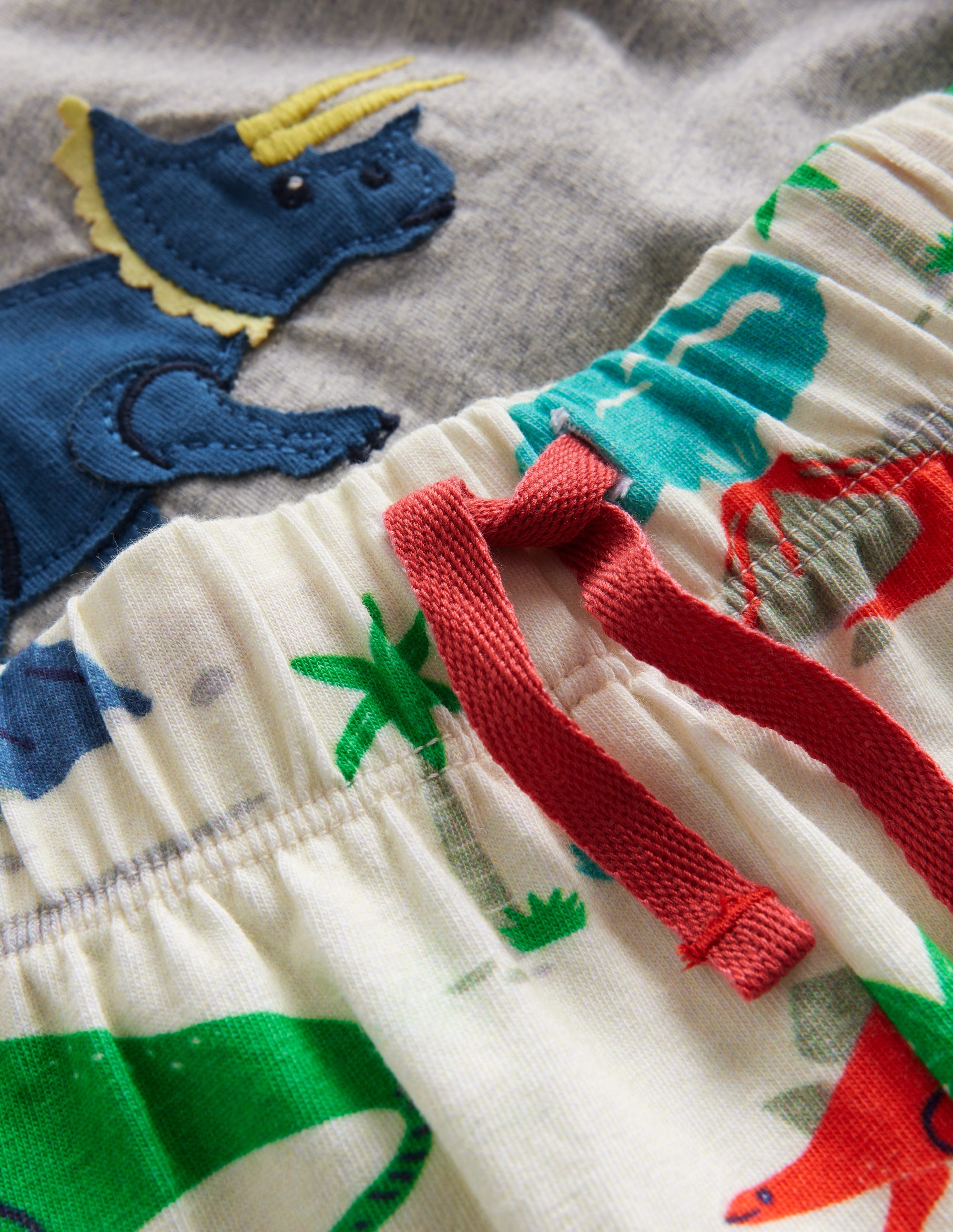 Ensemble fun en jersey-Gris chiné/dinosaure - Image 3