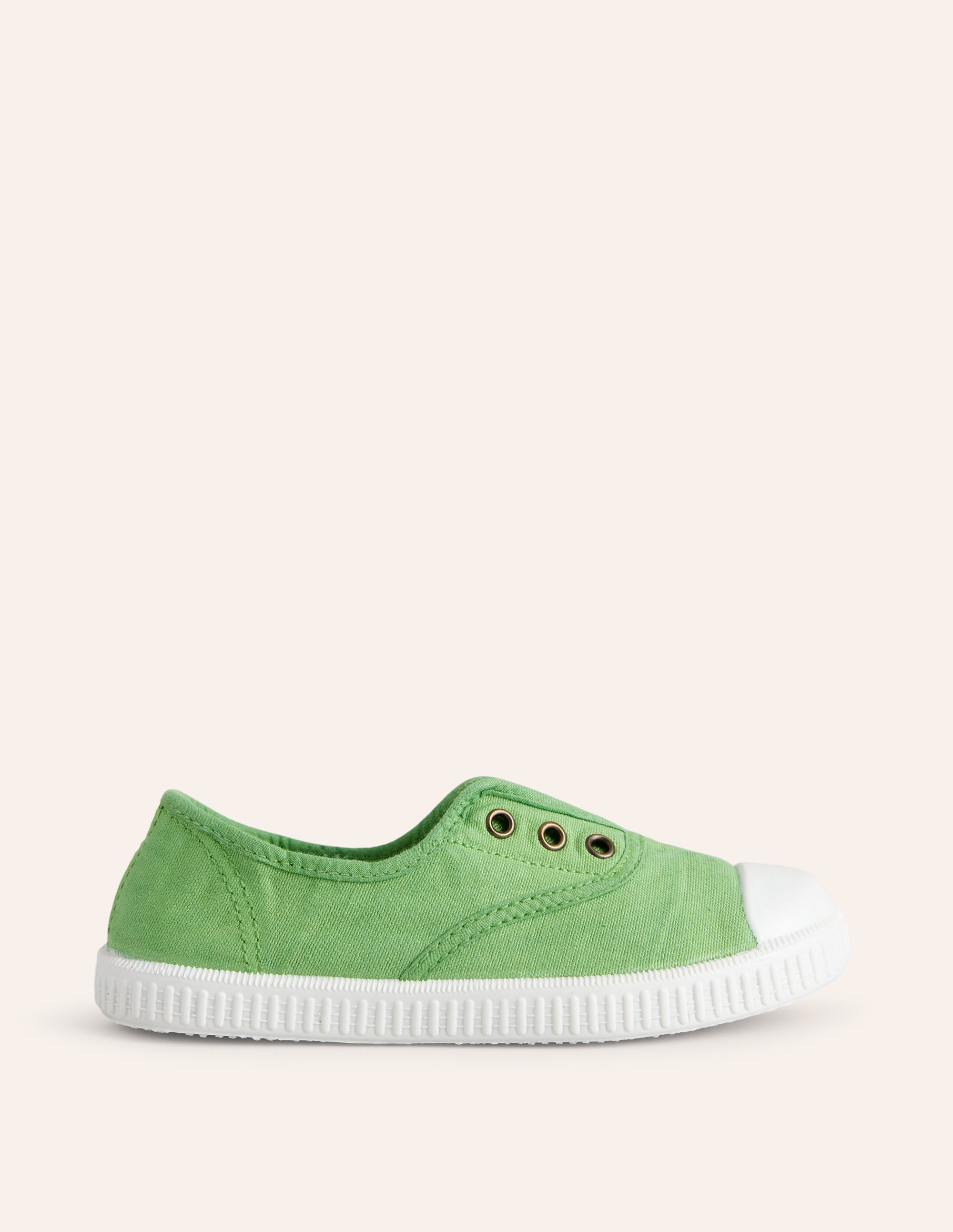Chaussures sans lacets en toile à enfiler-Erbsengrün - Image 1