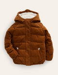 Novelty Padded Coat-Butterscotch Brown