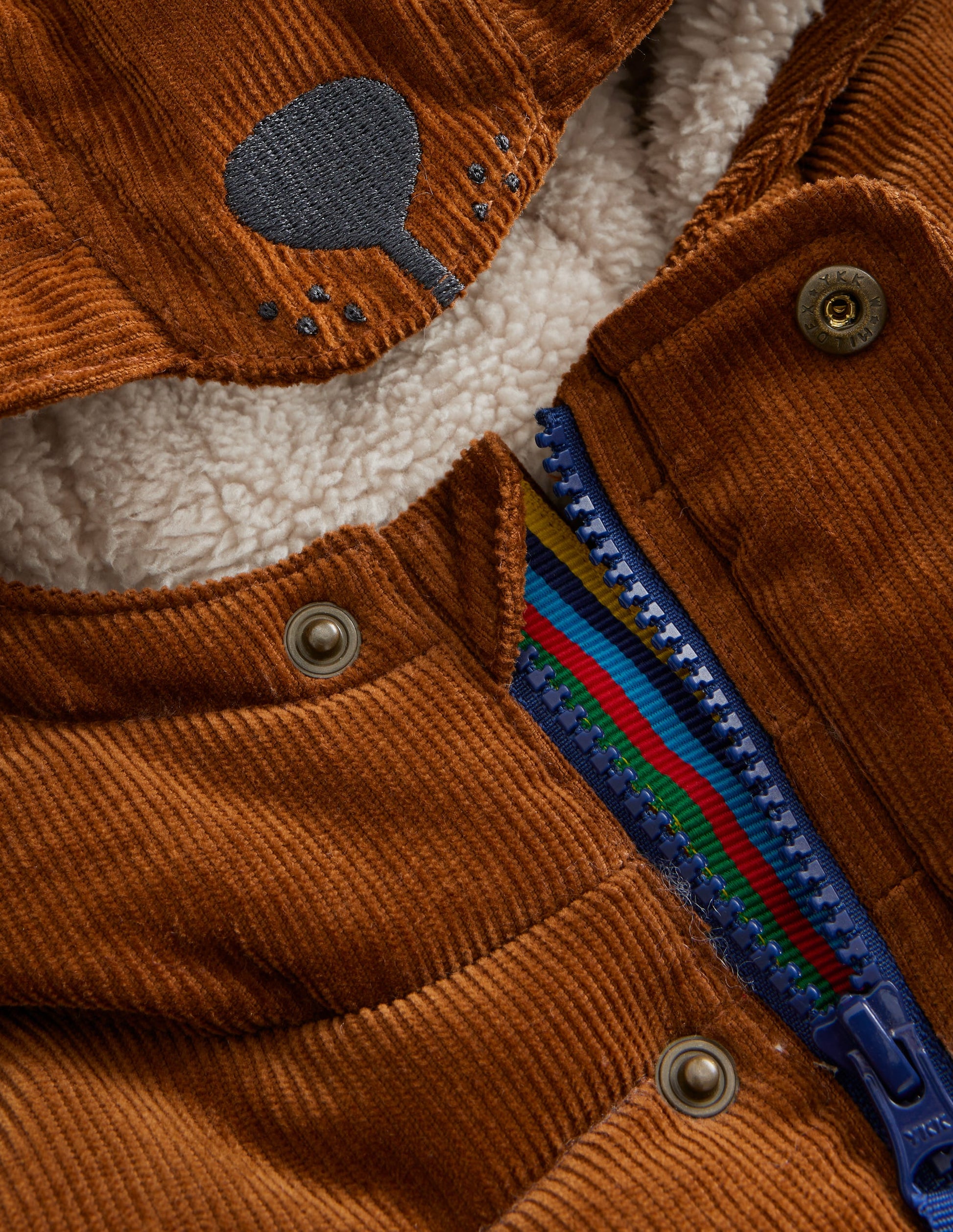 Novelty Padded Coat-Butterscotch Brown-3