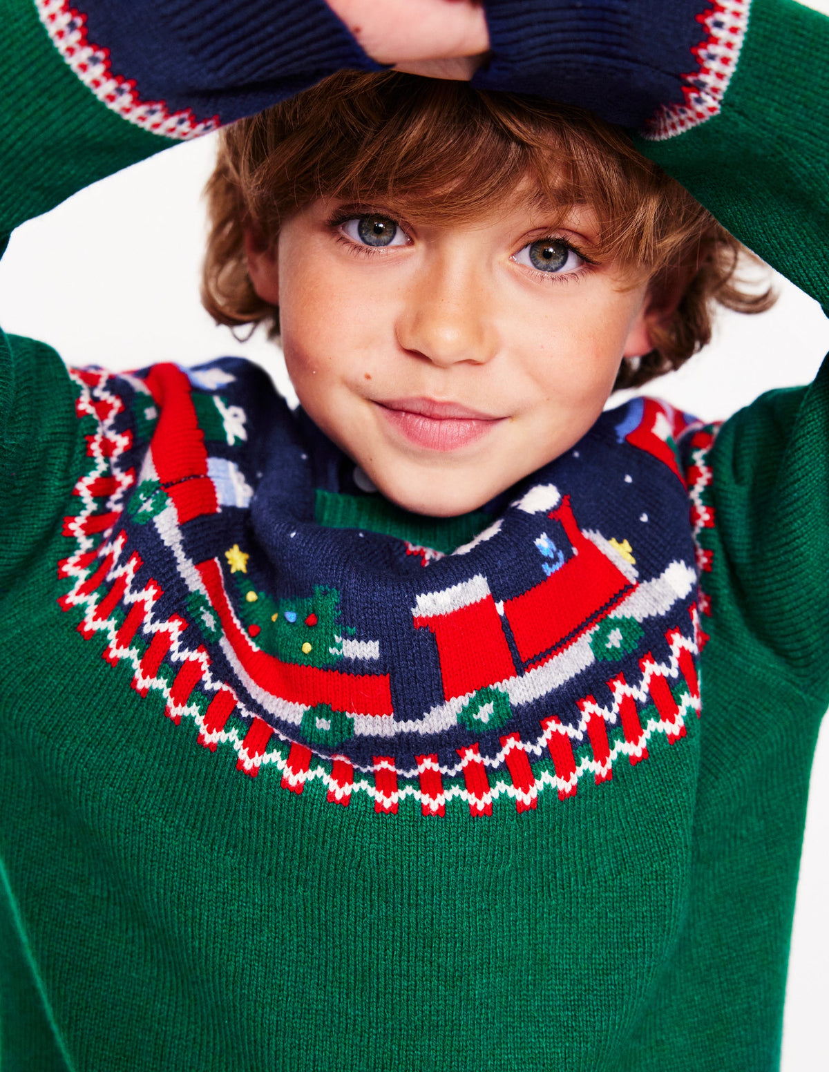Fair-Isle-Pullover-Juwelengrün Zug - Image 2