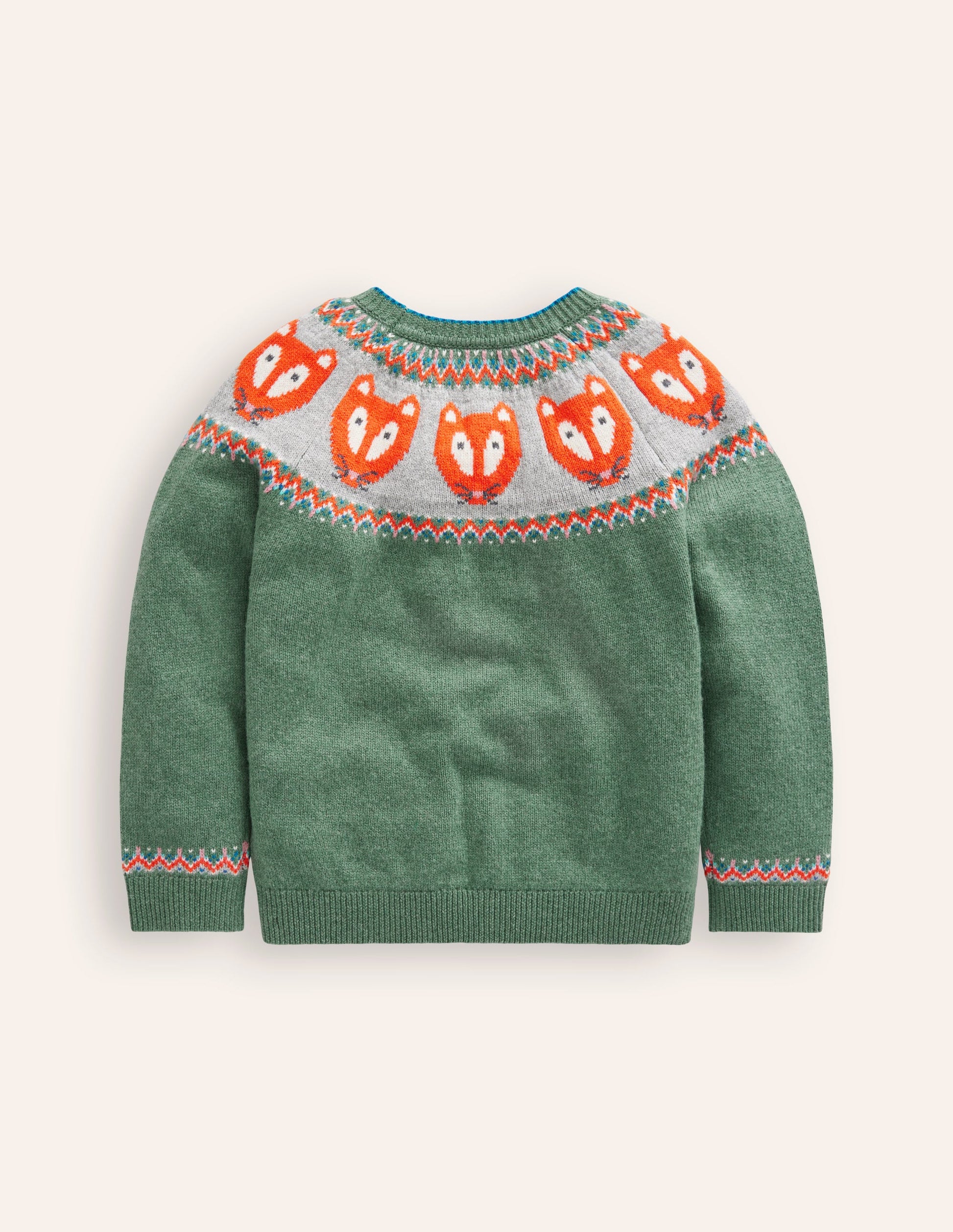 Fair-Isle-Pullover-Fichtengrün Meliert-2