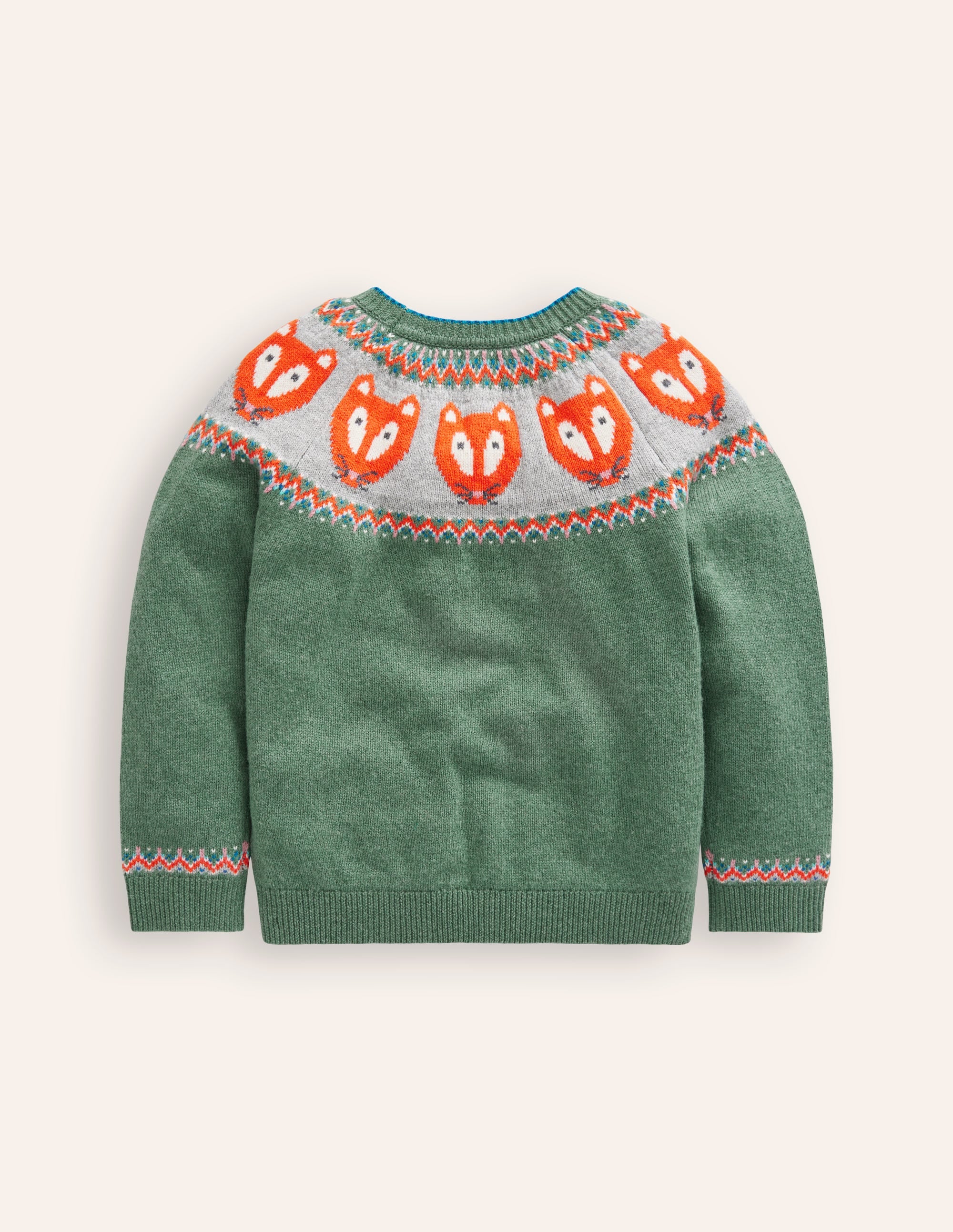 Fair-Isle-Pullover-Fichtengrün Meliert - Image 2