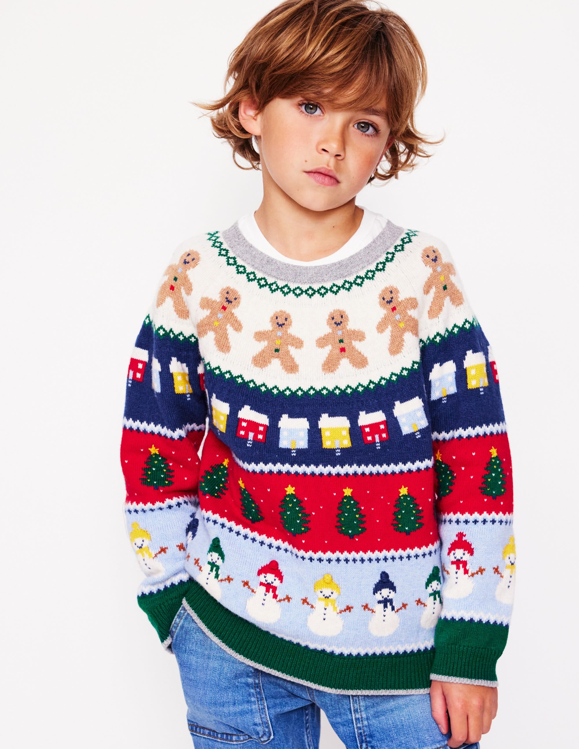 Fair-Isle-Pullover-Ganzflächiges Weihnachtsmotiv - Image 1