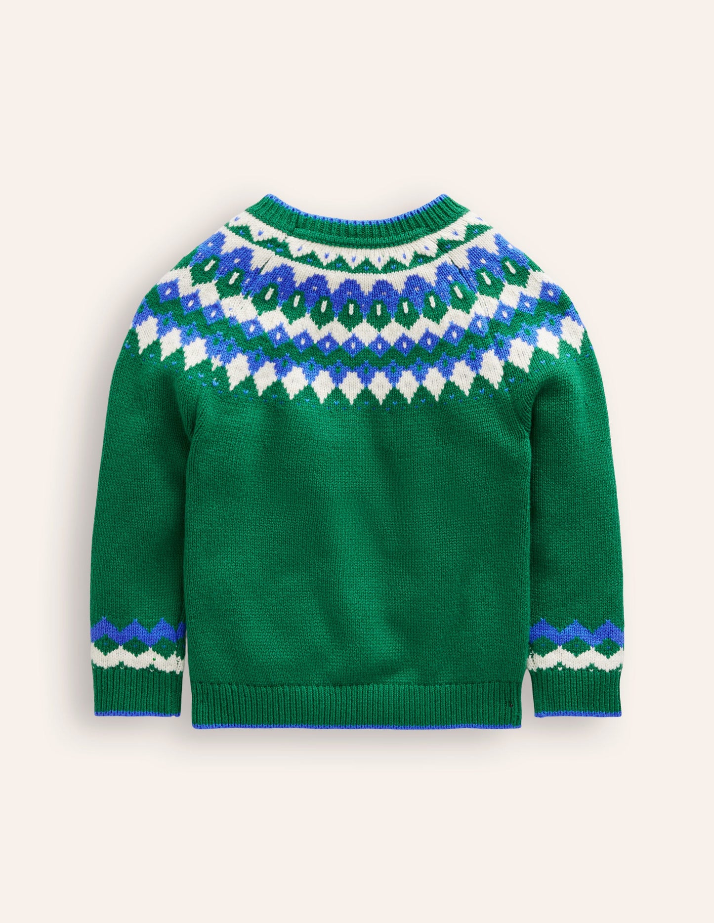 Fair-Isle-Pullover-Efeugrün