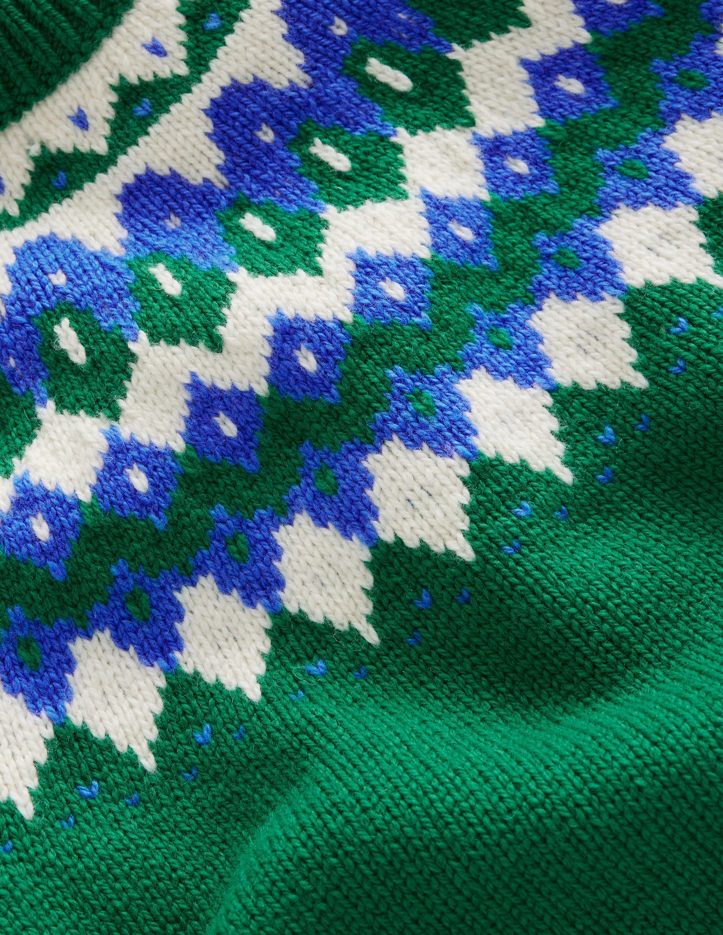 Fair-Isle-Pullover-Efeugrün