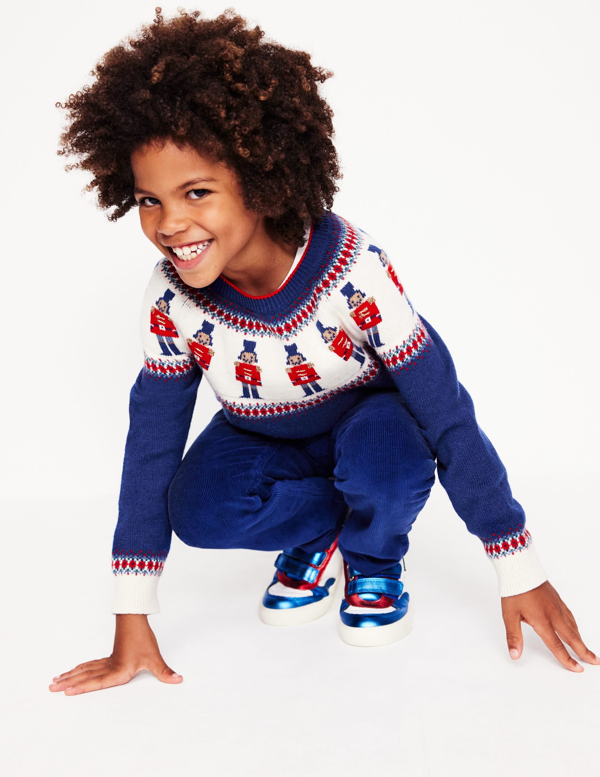Fair-Isle-Pullover-Marineblau Nussknacker - Image 5